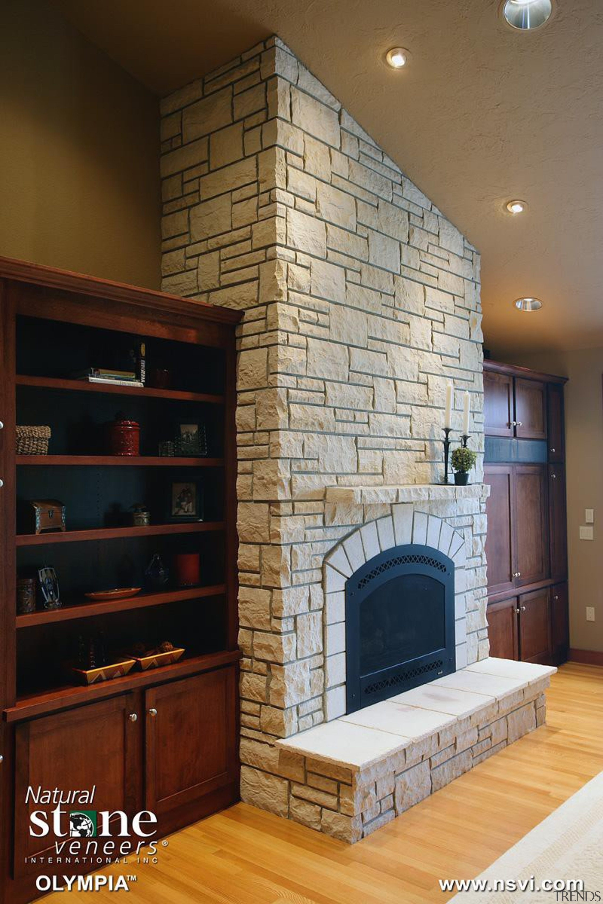 Dimensional Collection -Need to contact Natural Stone Veneers brick, fireplace, hearth, interior design, living room, wall, brown