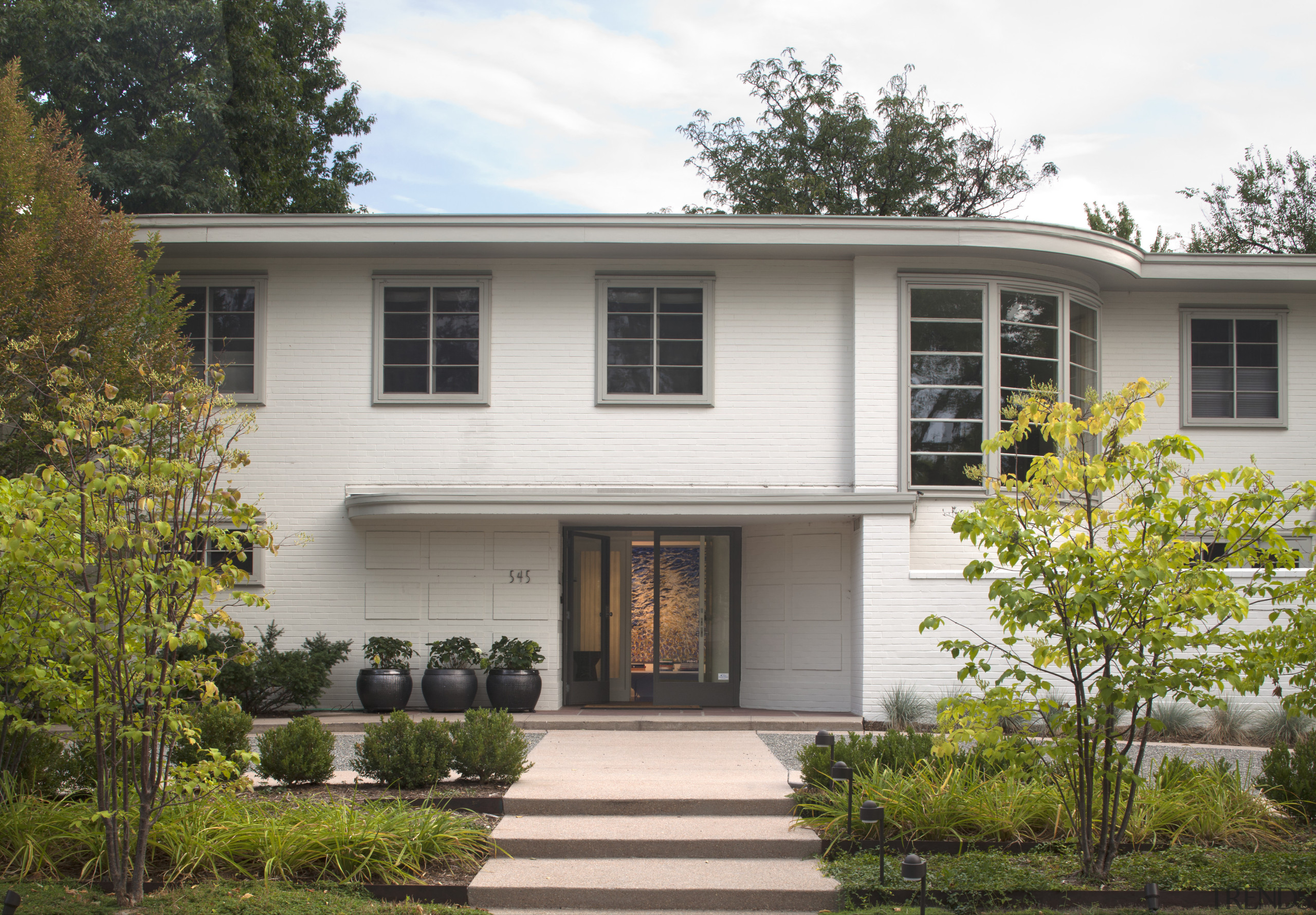 1940s house has been extensively remodeled by architect-owners cottage, elevation, estate, facade, home, house, property, real estate, residential area, siding, window, white, brown