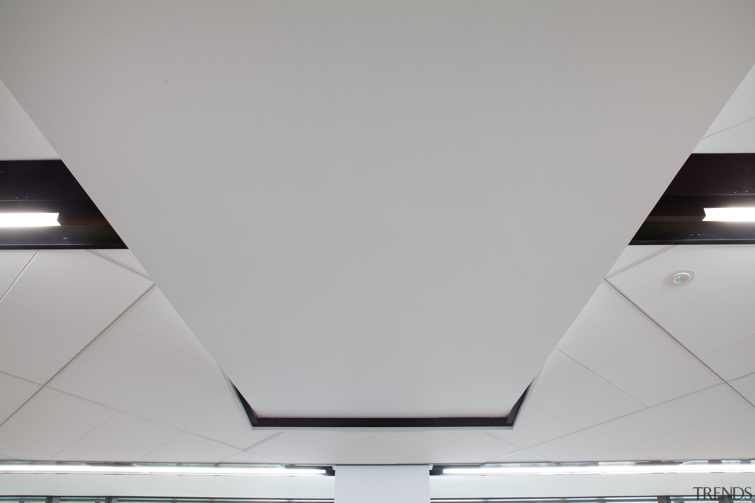Above and beyond  the new Genesis Energy angle, architecture, ceiling, daylighting, line, product design, gray