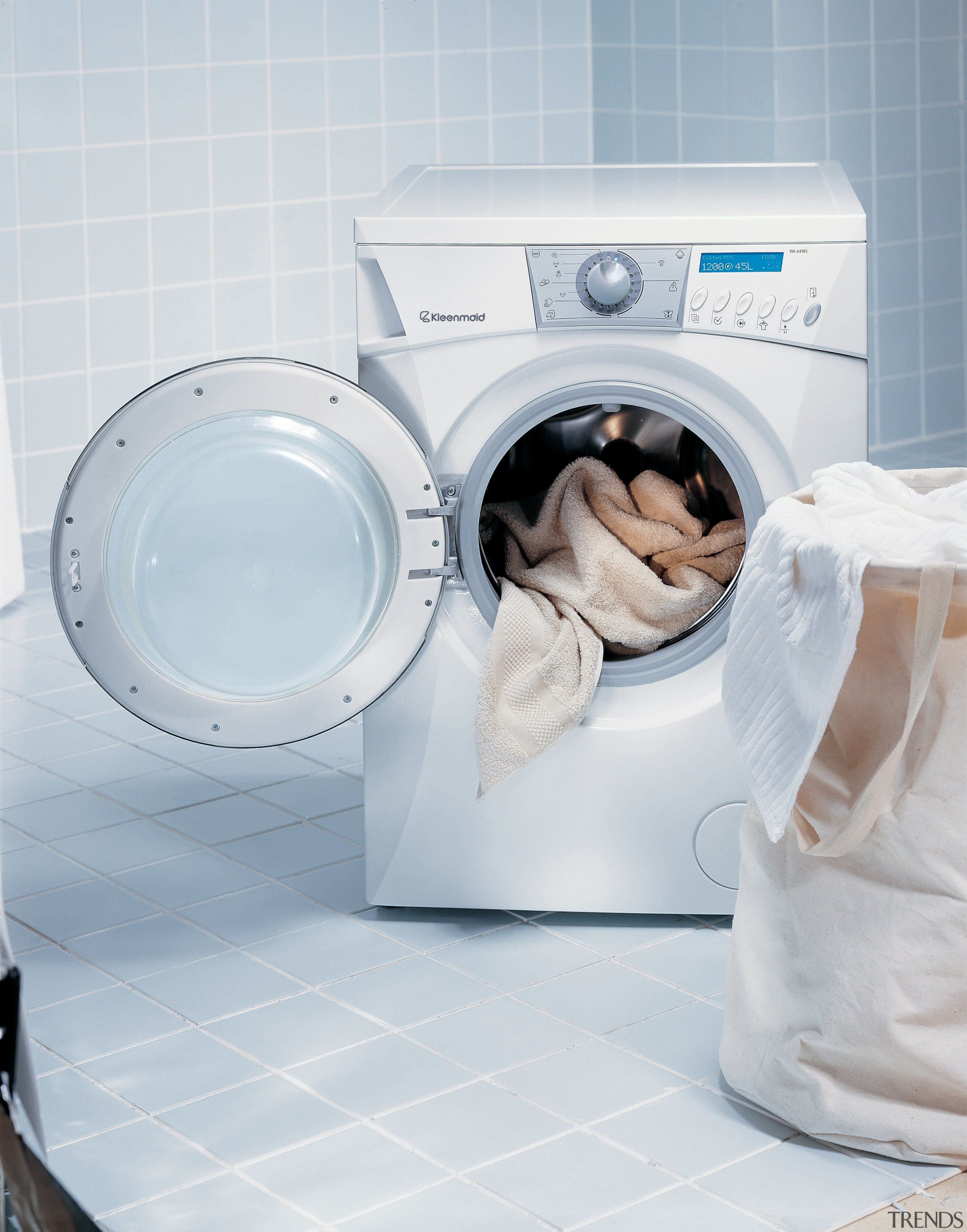 The KFL 1600 Large Capacity Washer features 19 clothes dryer, home appliance, laundry, major appliance, plumbing fixture, product, product design, purple, toilet seat, washing, washing machine, gray, white