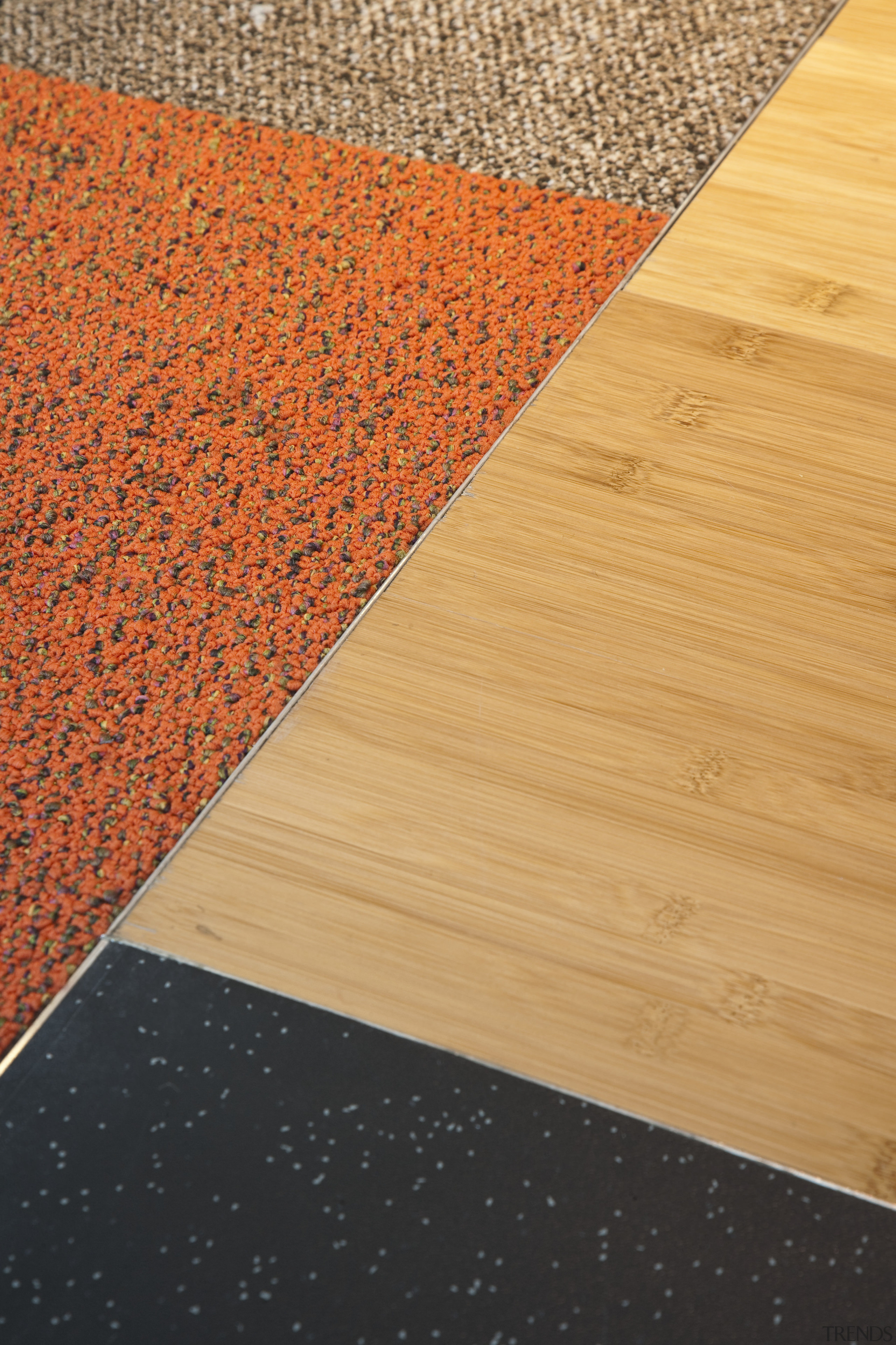 View of the staff room of the BNZ angle, floor, flooring, hardwood, line, orange, wood, wood stain, orange