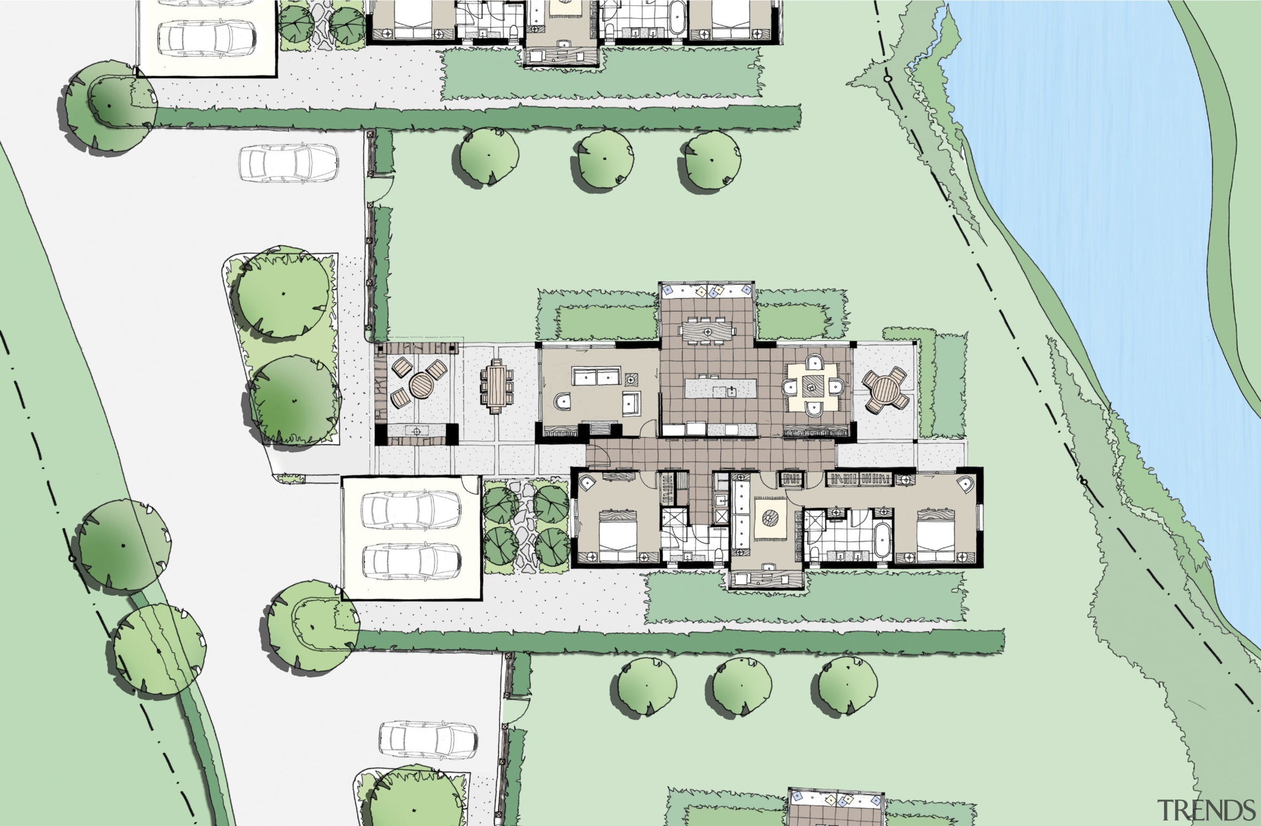 This home was designed by Mason &amp; Wales area, diagram, floor plan, mixed use, neighbourhood, plan, residential area, suburb, urban design, green, white