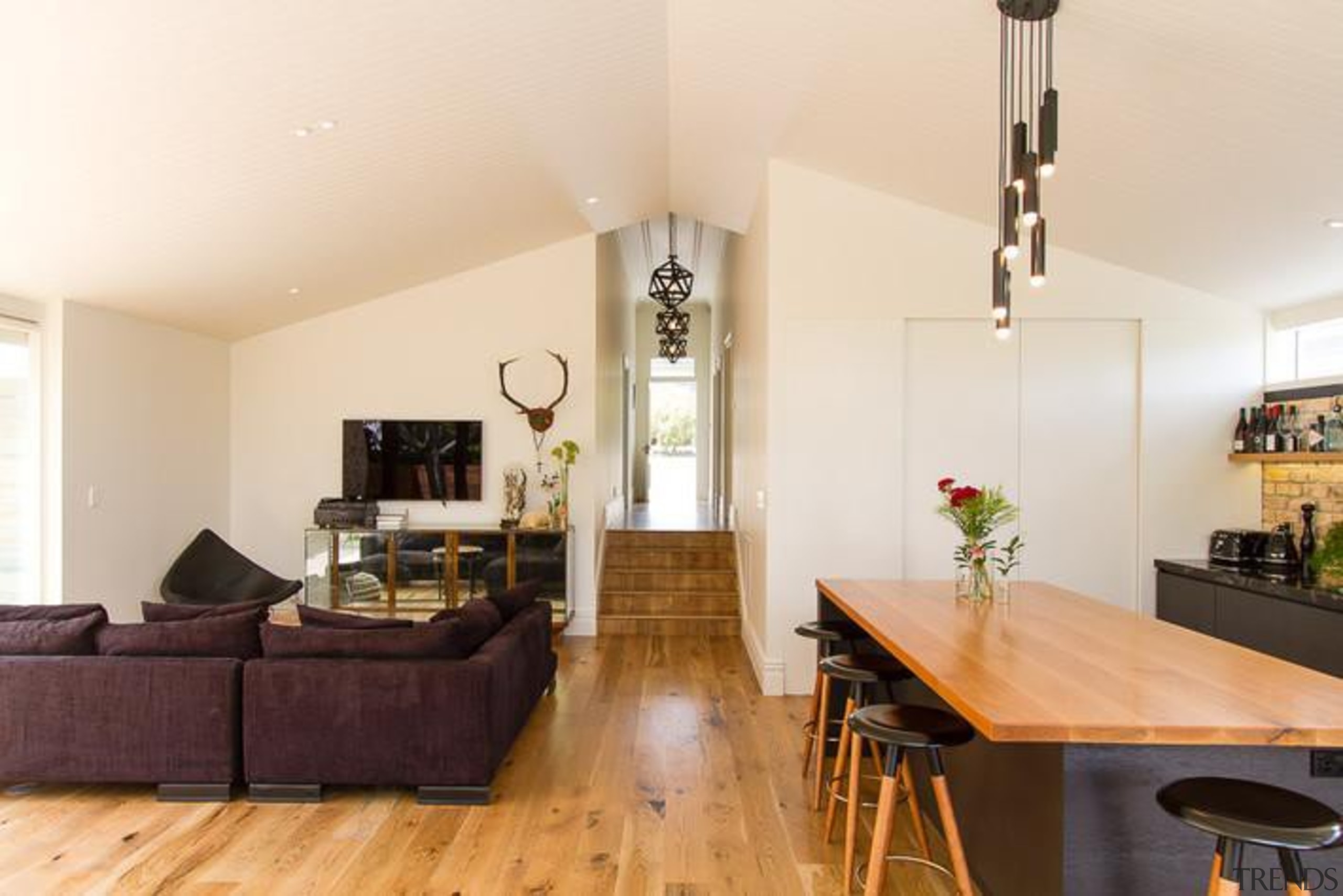 John St. 6 - ceiling | floor | ceiling, floor, flooring, home, interior design, kitchen, living room, property, real estate, room, white