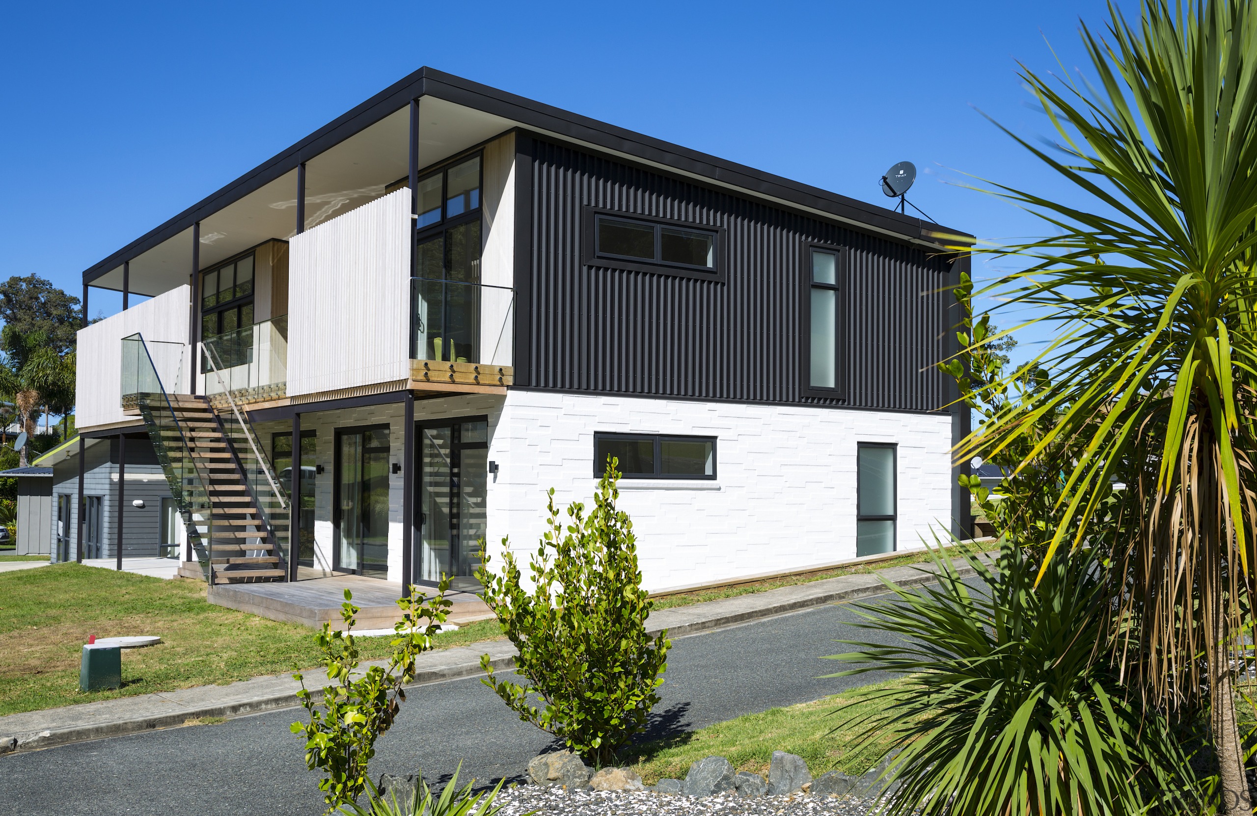 The western side of the home is all 