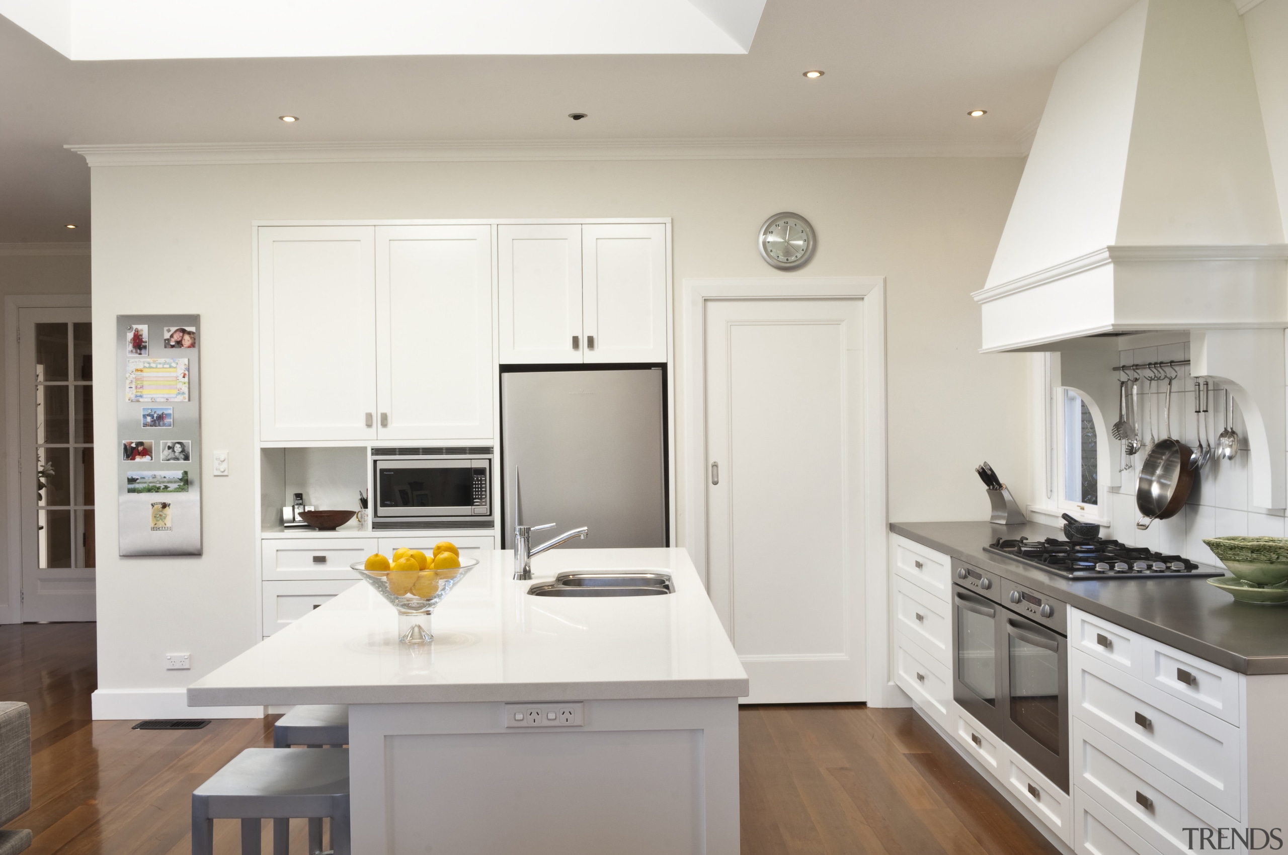 View of the extension to this 1930s home cabinetry, countertop, cuisine classique, home appliance, interior design, kitchen, room, white