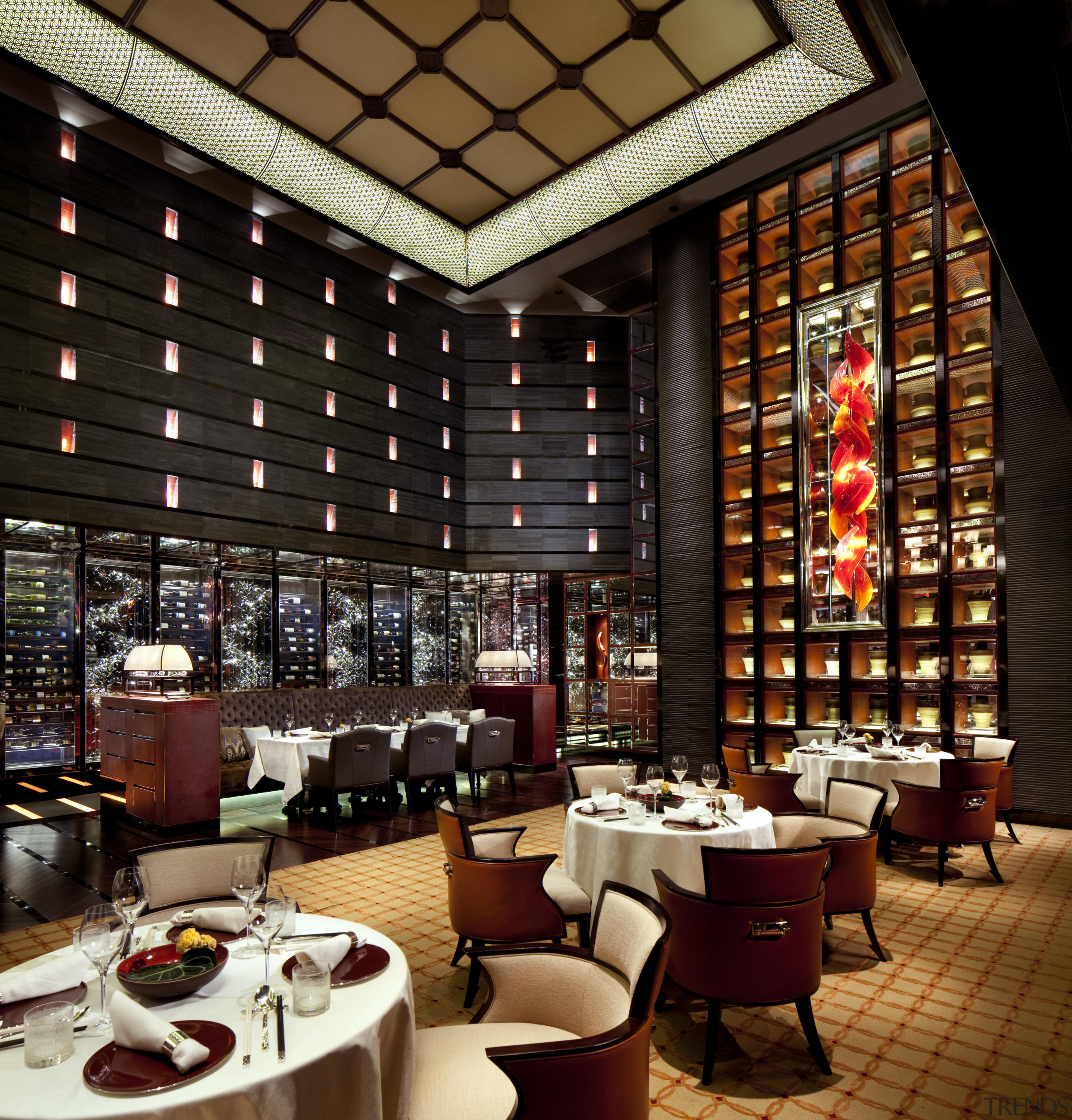 Here is a view of the ICC (International interior design, restaurant, black