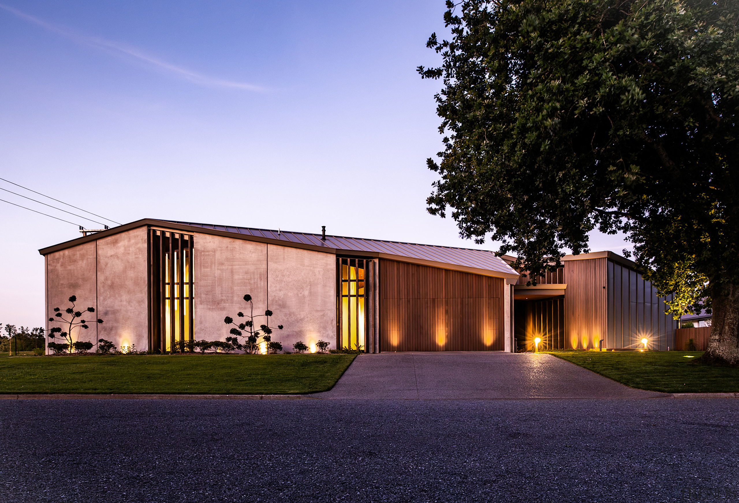 Front elevation. - The river below - 