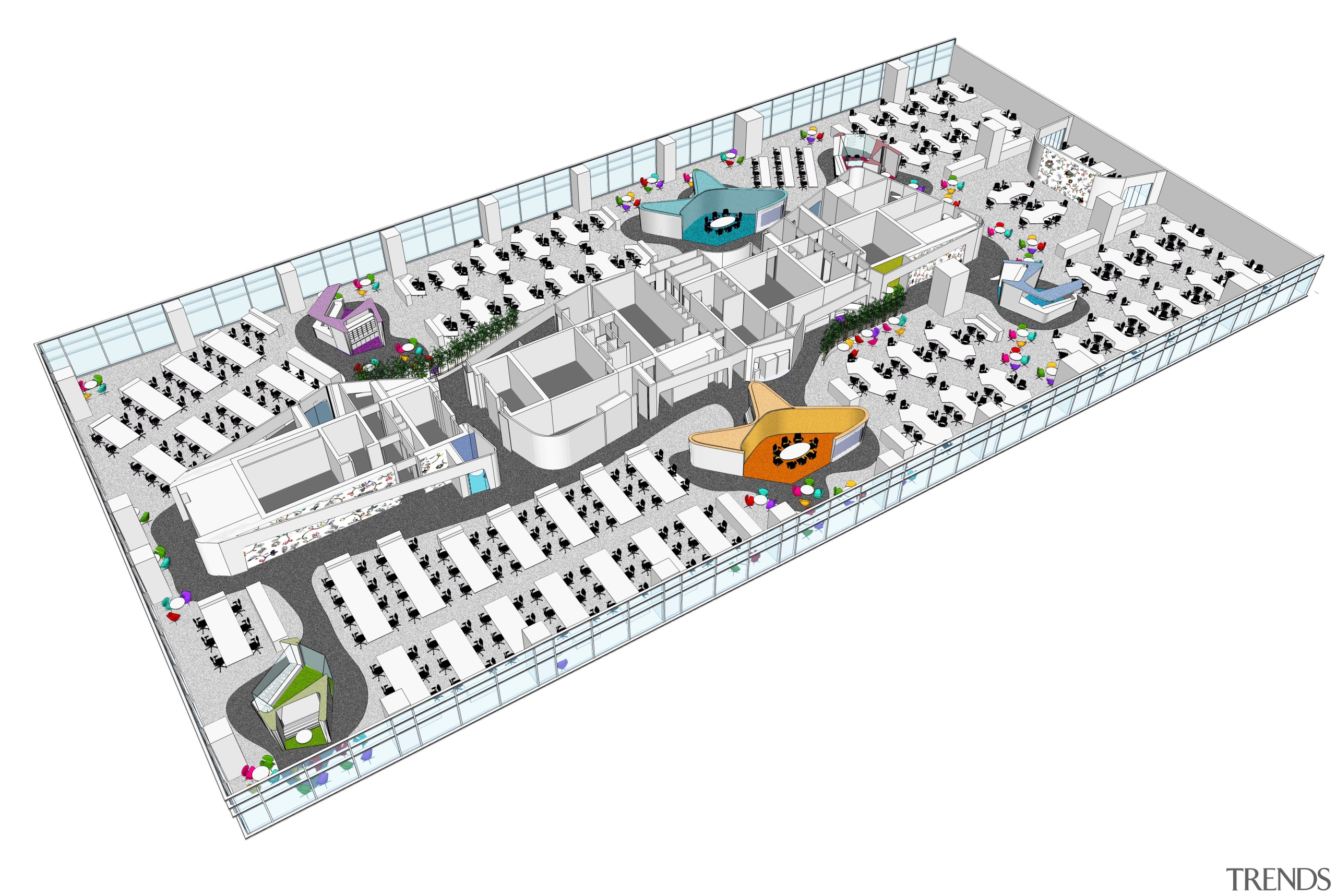 Floor plan of the sustainable HSBC office in electronic component, electronic engineering, electronics, microcontroller, product, technology, white