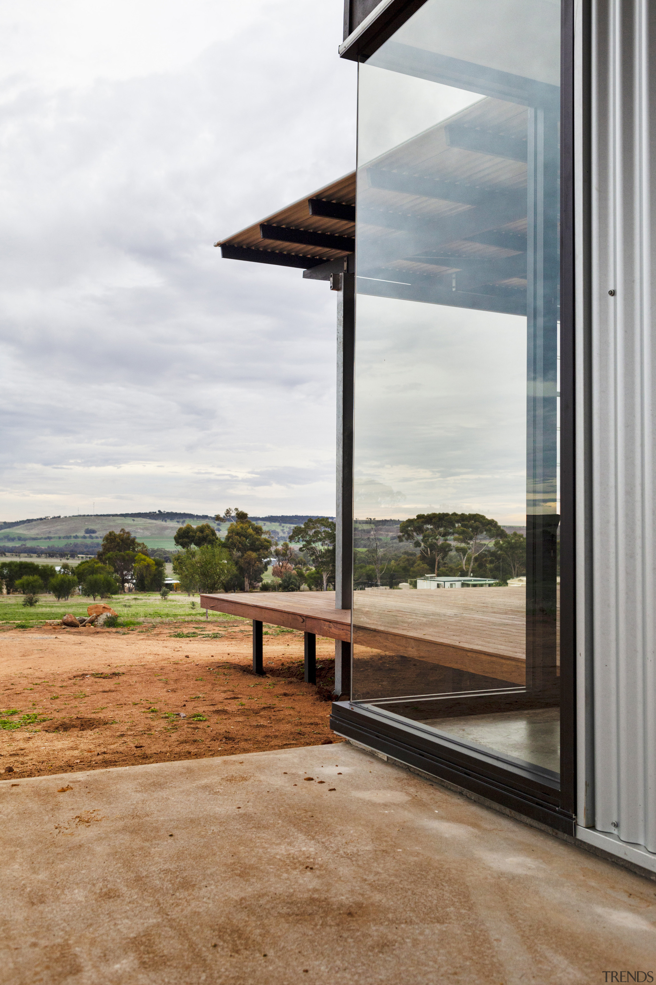 A corner window adds to the home's easy 