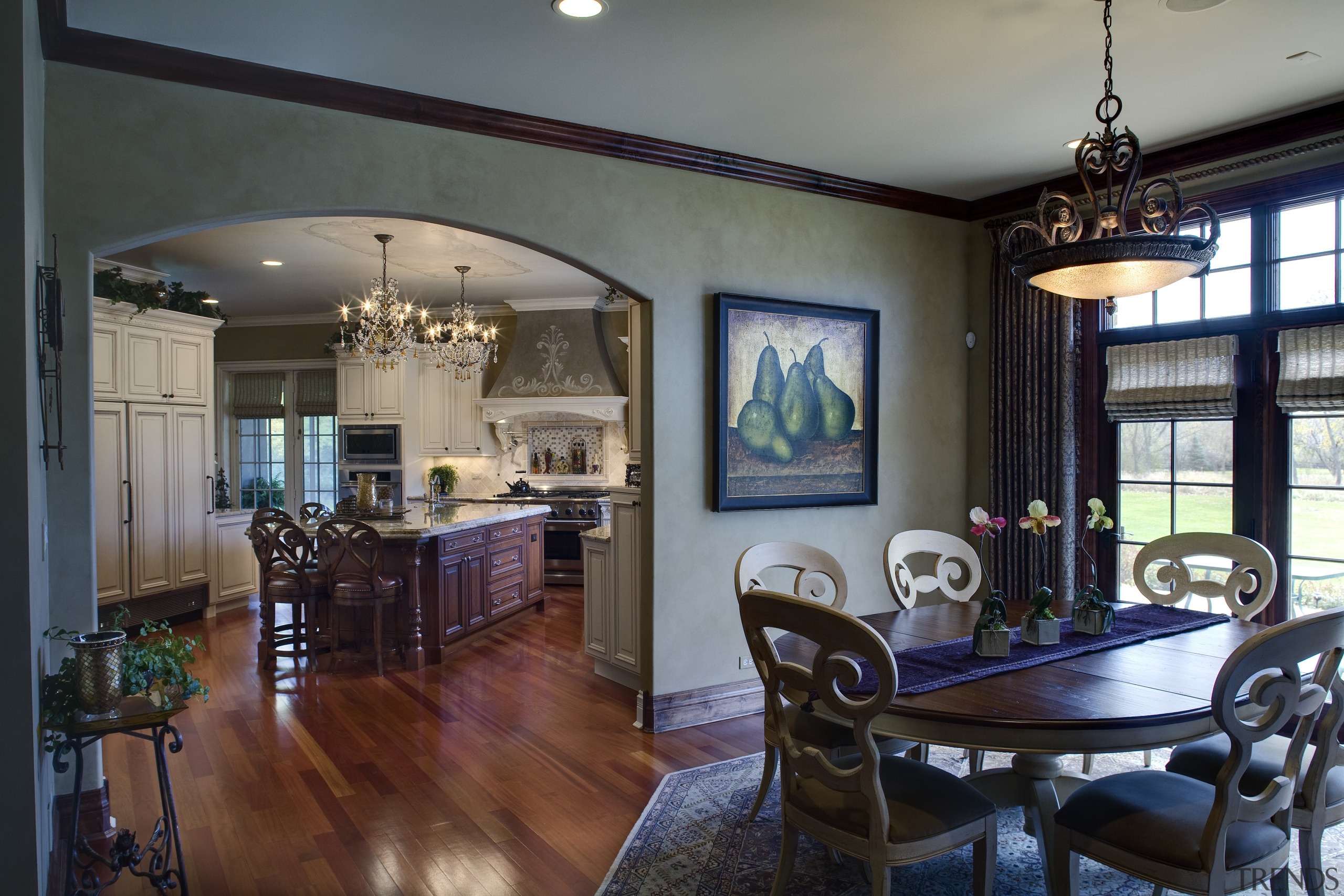 View of the formal dining area with the ceiling, dining room, estate, home, interior design, living room, real estate, room, gray, black