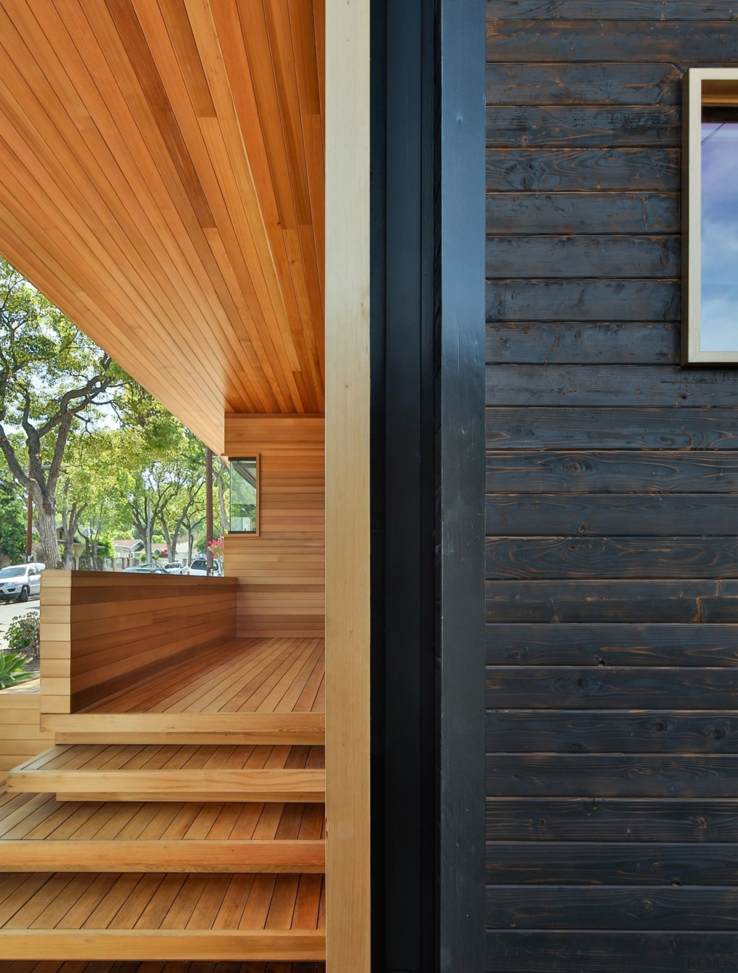 The old meets the new - The old architecture, daylighting, deck, door, facade, floor, hardwood, home, house, interior design, real estate, siding, wall, window, wood, wood flooring, wood stain, black