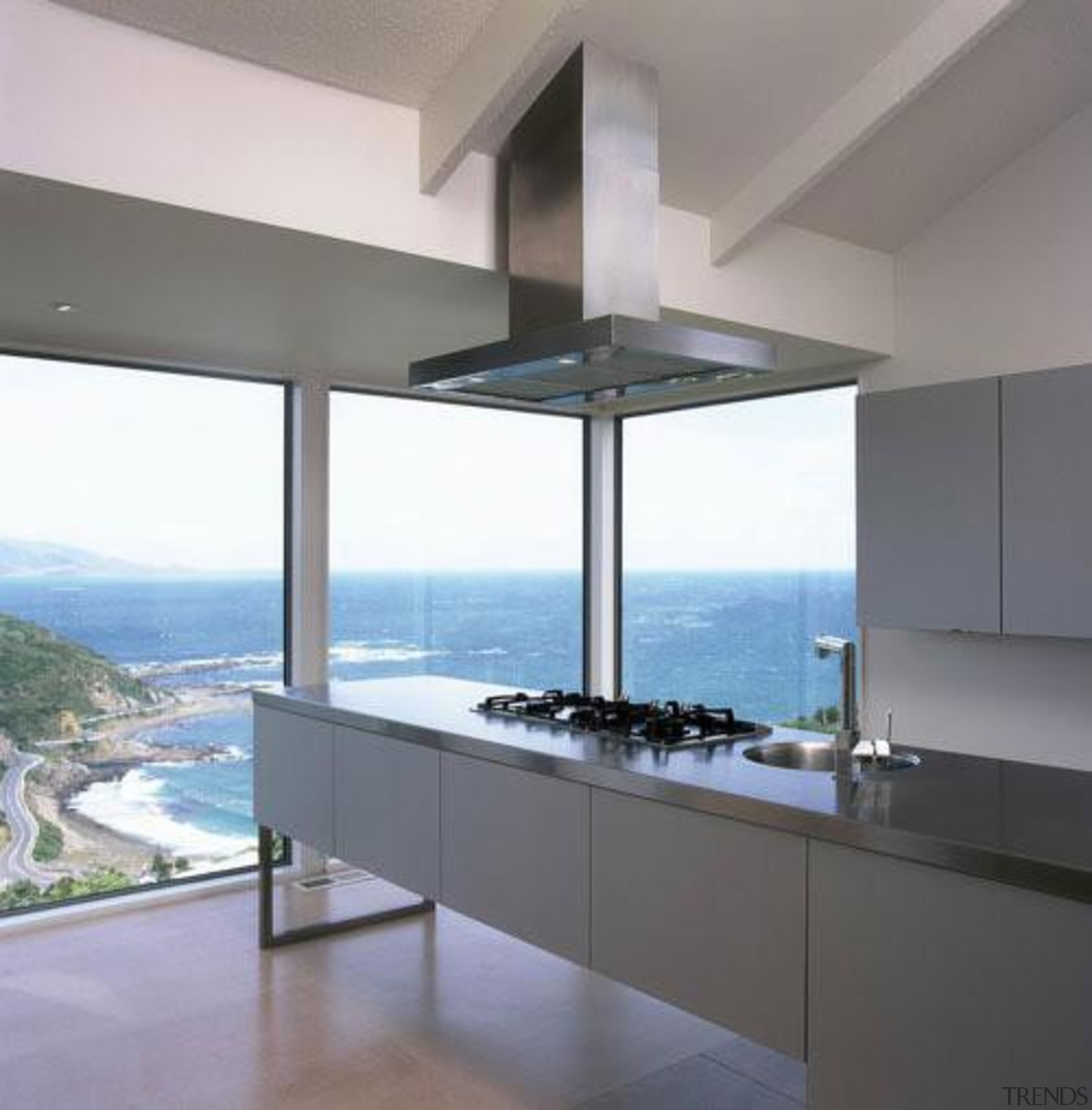 Wellington Kitchen Design of the Year 2006 - architecture, condominium, daylighting, floor, glass, house, interior design, property, real estate, window, gray