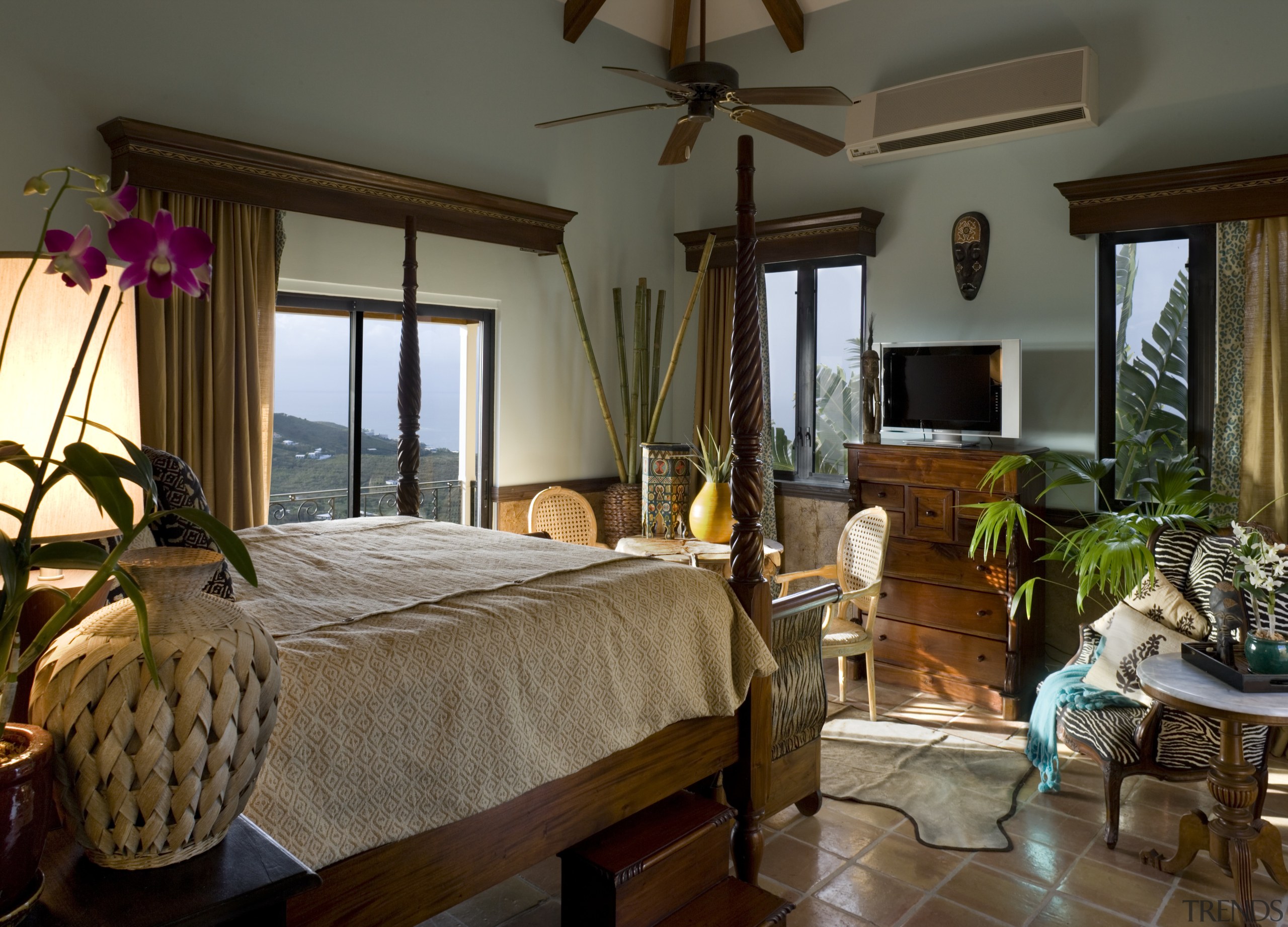 View of bedroom with many accessories &amp; furniture bedroom, estate, interior design, living room, real estate, room, window, brown