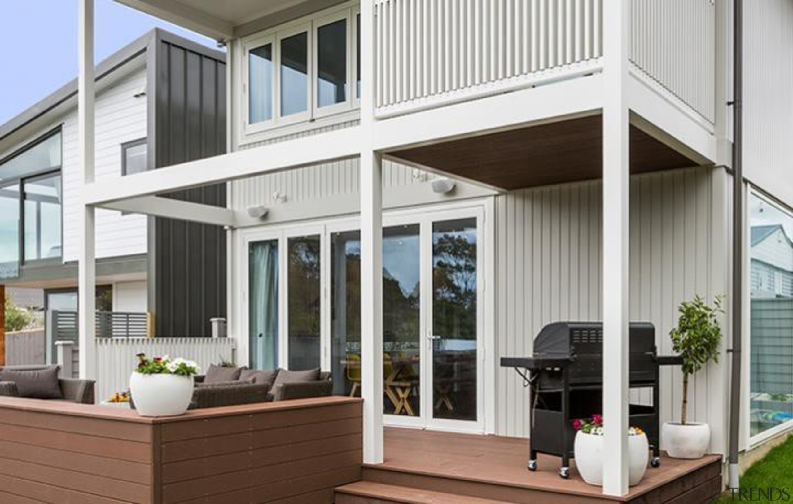 Tru-Pine - door | home | house | door, home, house, porch, real estate, siding, window, gray, white