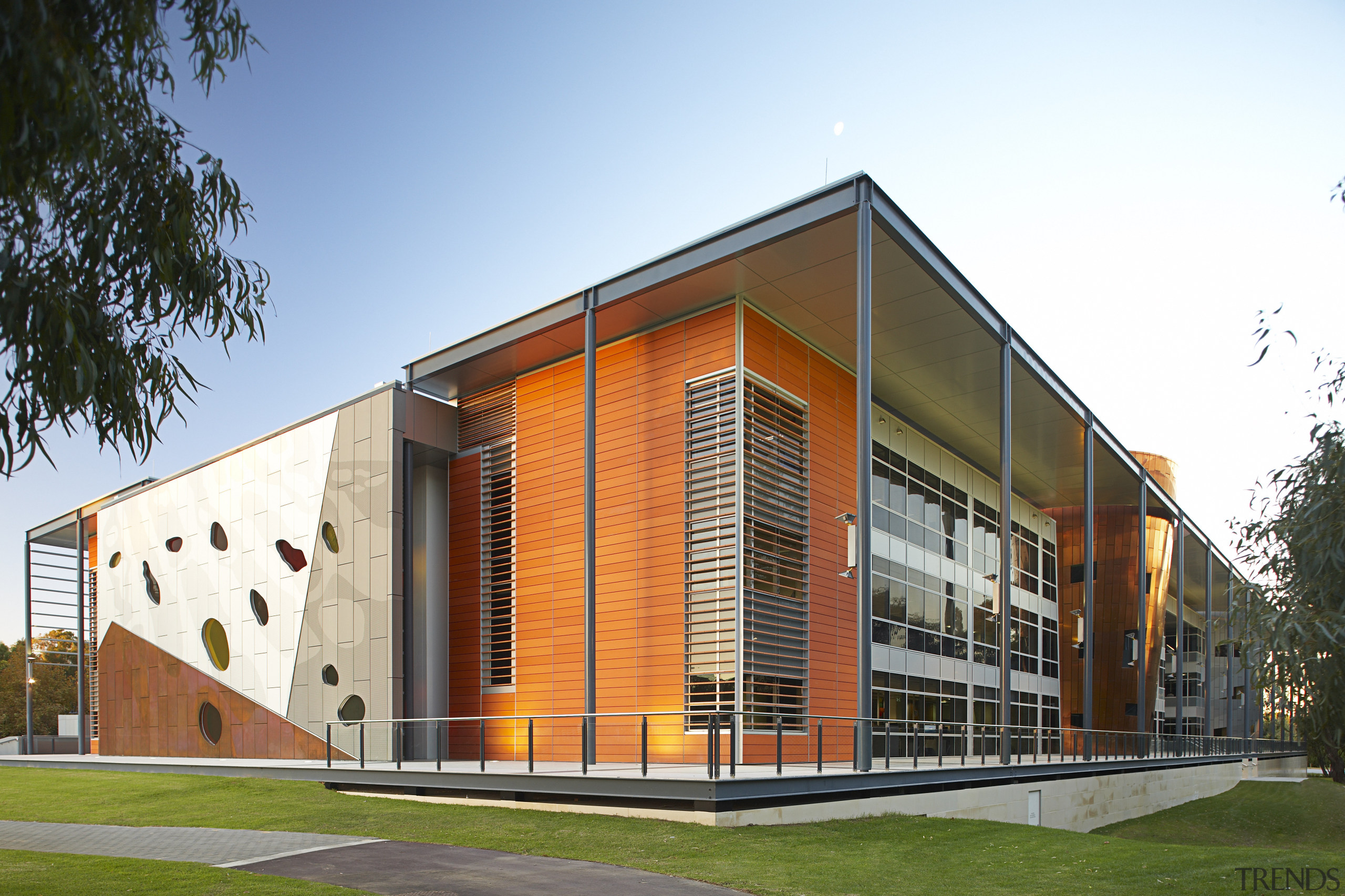 View of the new University of Western Australia's architecture, building, commercial building, corporate headquarters, elevation, facade, house, mixed use, real estate, white