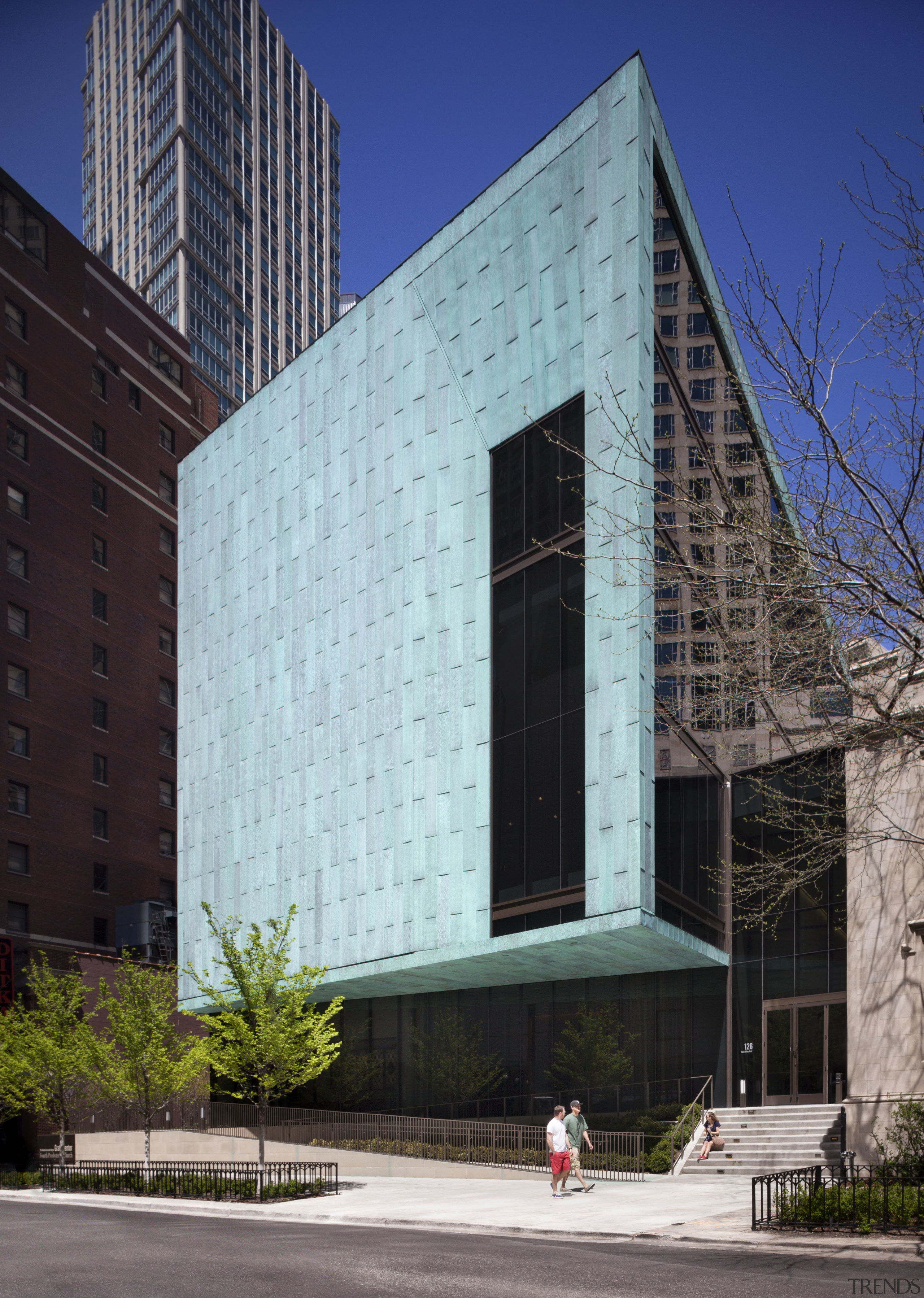 The Genevieve and Wayne Gratz Center, needed to apartment, architecture, brutalist architecture, building, commercial building, condominium, corporate headquarters, daytime, facade, headquarters, house, landmark, metropolis, metropolitan area, mixed use, neighbourhood, real estate, residential area, sky, skyscraper, tower block, black