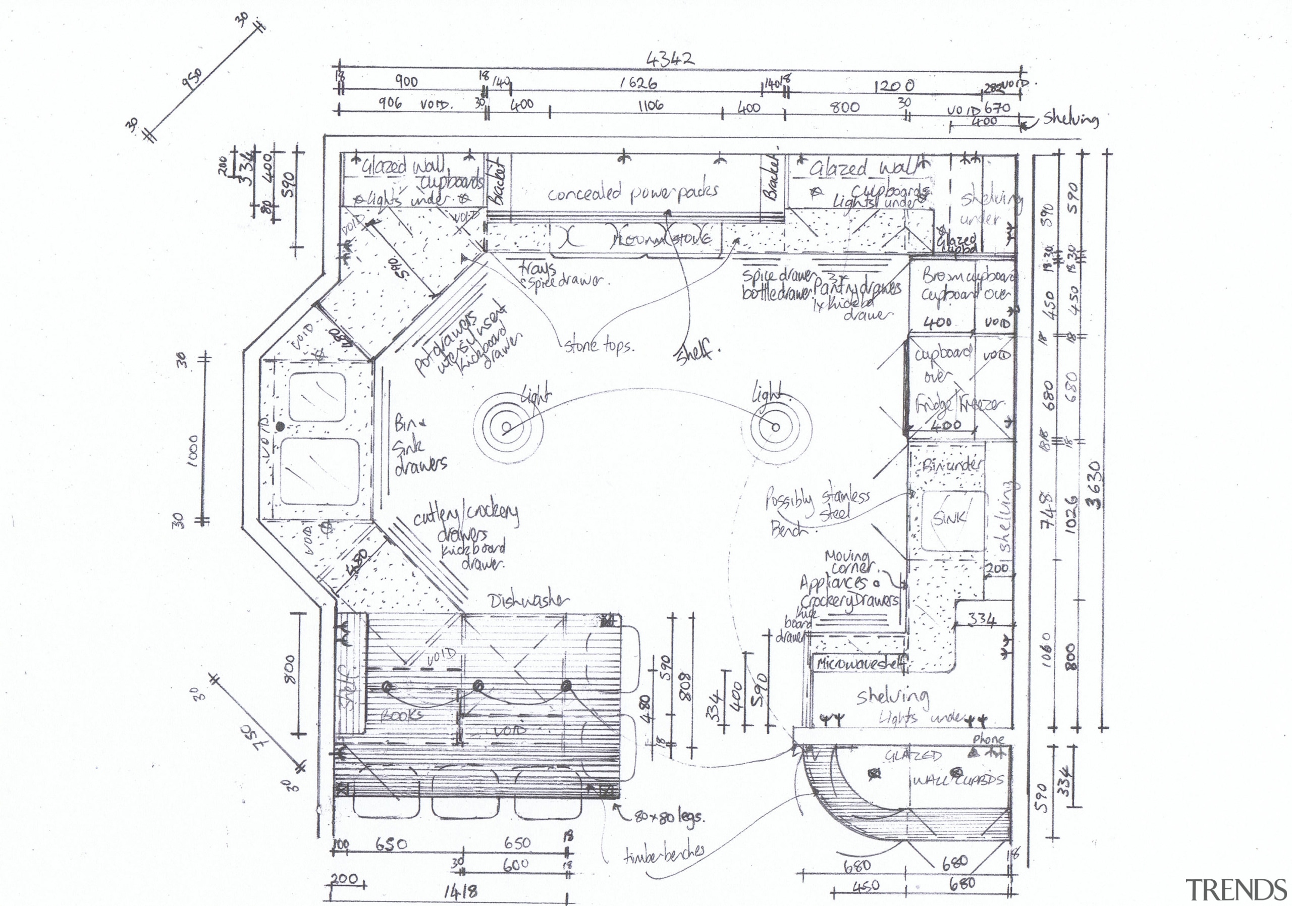 This kitchen was designed by Debra DeLorenzo of area, artwork, black and white, design, diagram, drawing, engineering, floor plan, line, line art, plan, product design, technical drawing, text, white