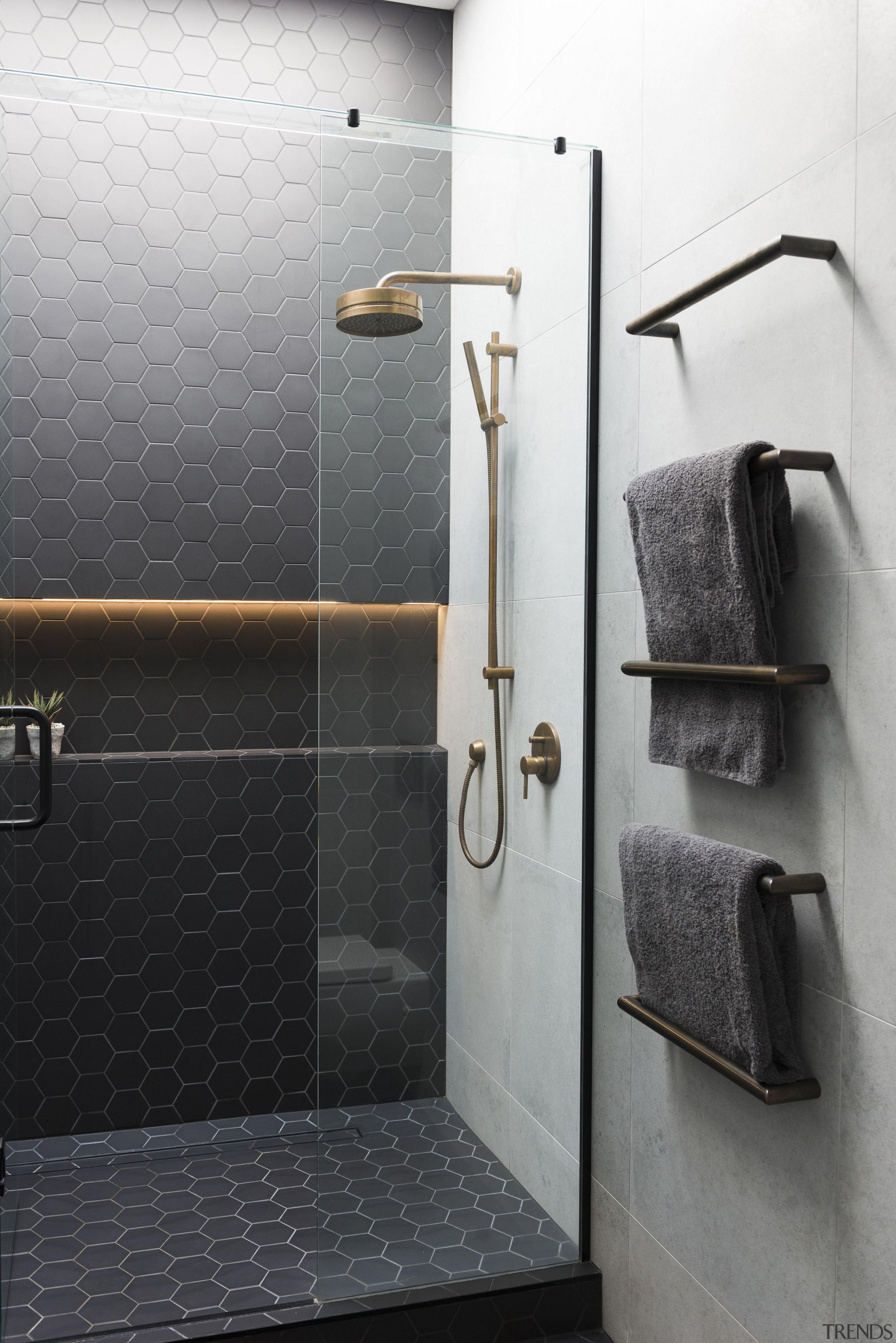 Caro Design bathroom, floor, plumbing fixture, product design, room, tap, tile, wall, black, gray
