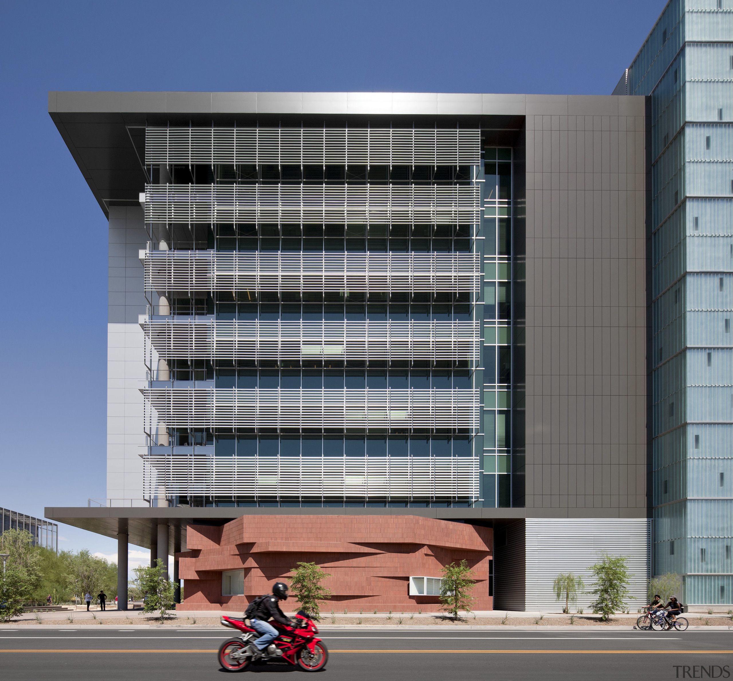 Arizona State University Interdisciplinary Science and Technology Building apartment, architecture, building, commercial building, condominium, corporate headquarters, daytime, elevation, facade, headquarters, metropolitan area, mixed use, residential area, sky, urban area, window, gray