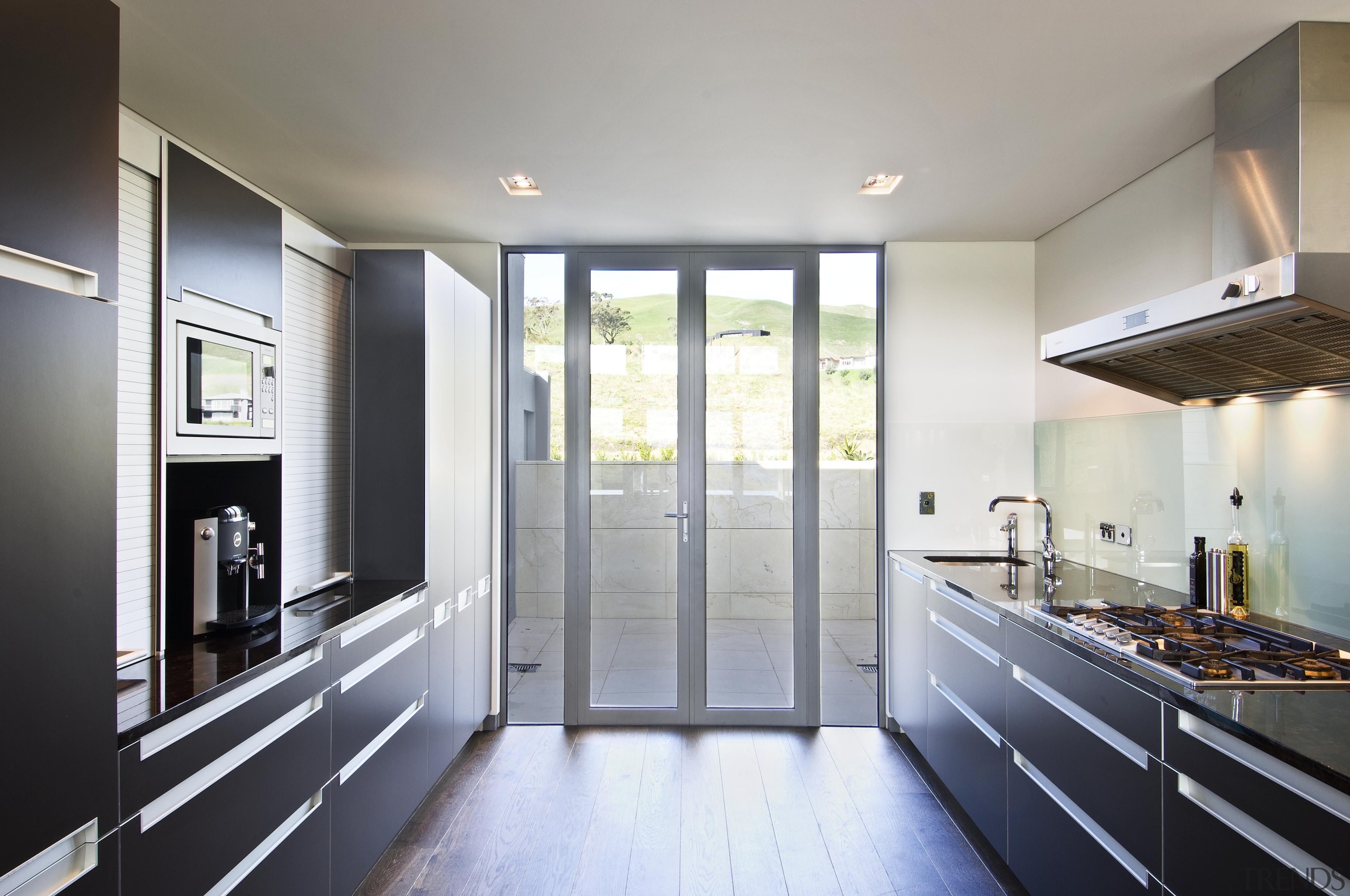 Havelock North Kitchen - Havelock North Kitchen - architecture, cabinetry, countertop, daylighting, floor, home, house, interior design, kitchen, real estate, room, window, gray, white