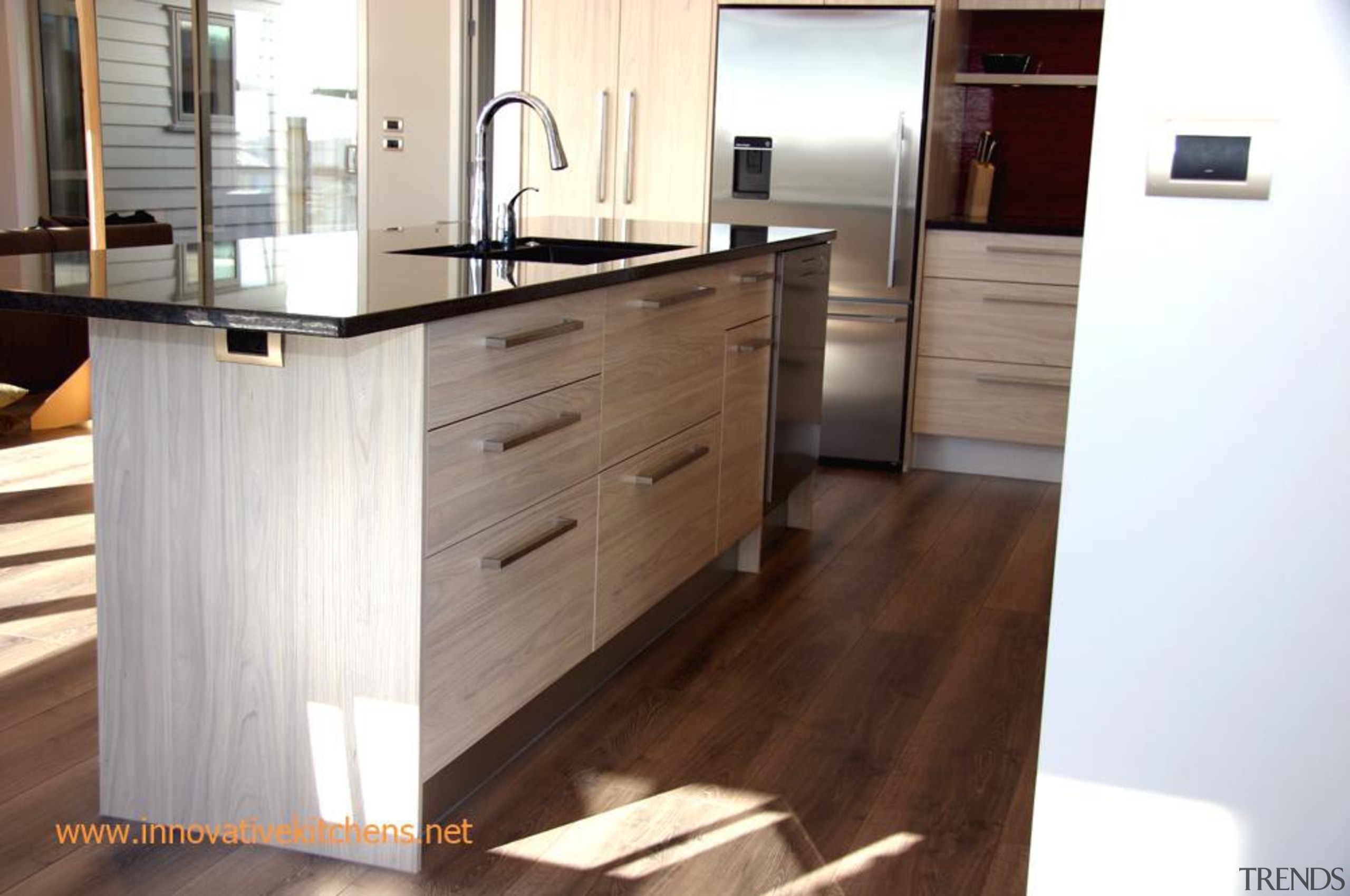 Modern melamine woodgrain design - Modern melamine woodgrain cabinetry, countertop, cuisine classique, floor, flooring, furniture, hardwood, interior design, kitchen, laminate flooring, room, tile, wood, wood flooring, wood stain, white, brown