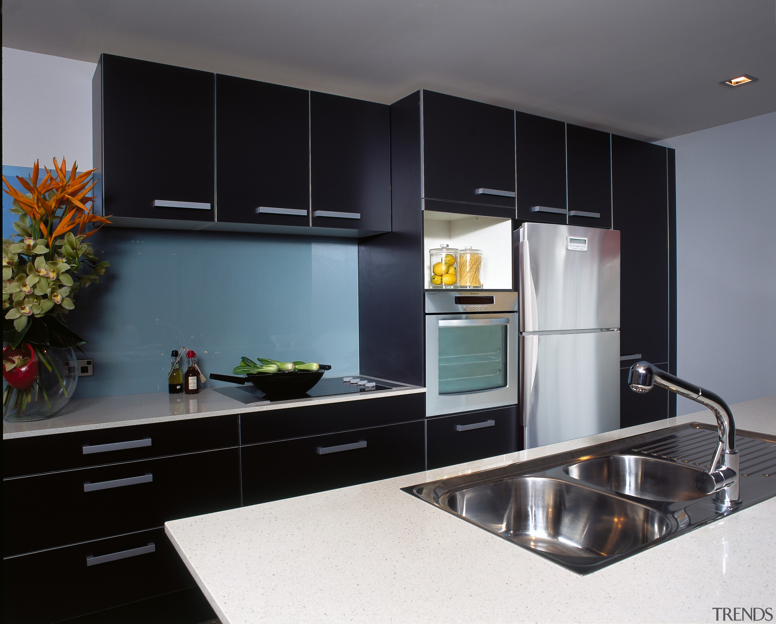 Virtuoso provide appliances to ensure the kitchen area cabinetry, countertop, interior design, kitchen, room, black, gray