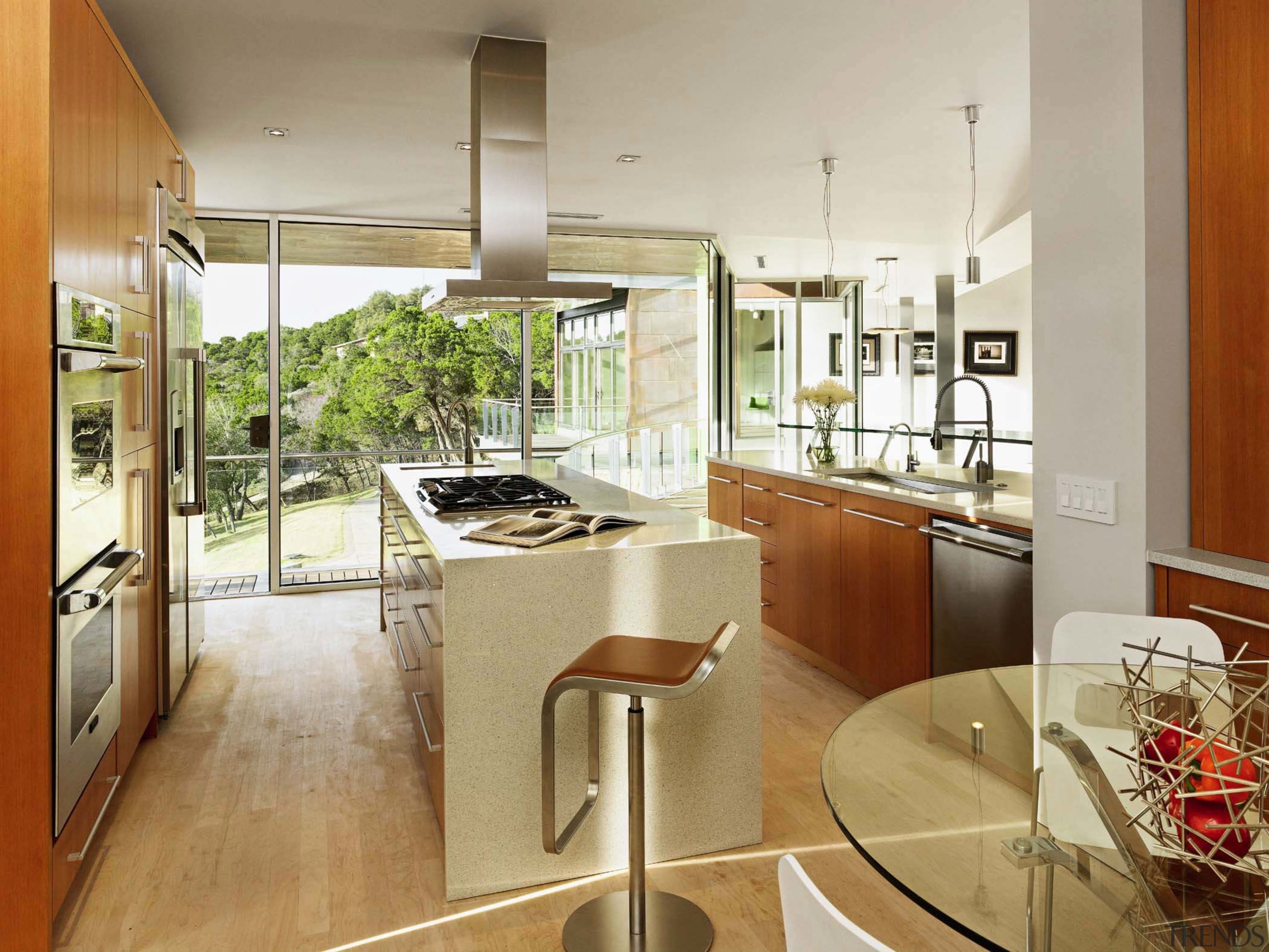 Less is more - the main family living architecture, countertop, house, interior design, kitchen, real estate, brown, gray