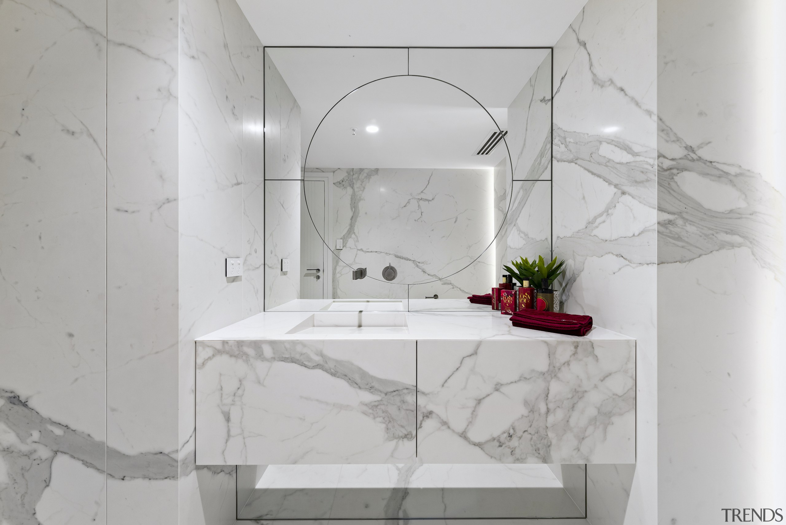 Being a penthouse, moving the basin plumbing into 