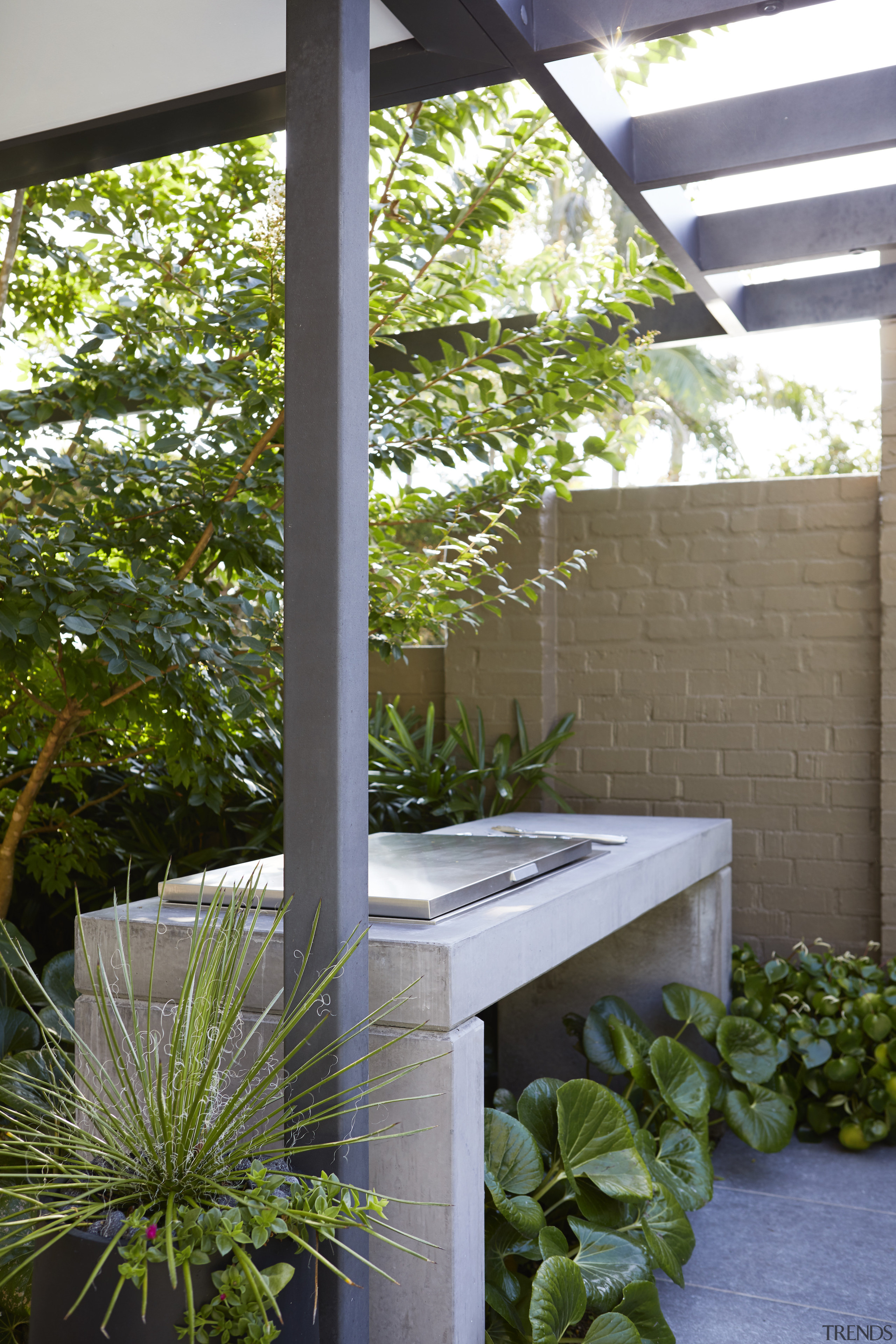 The cabana includes an outdoor kitchen. - Cool 