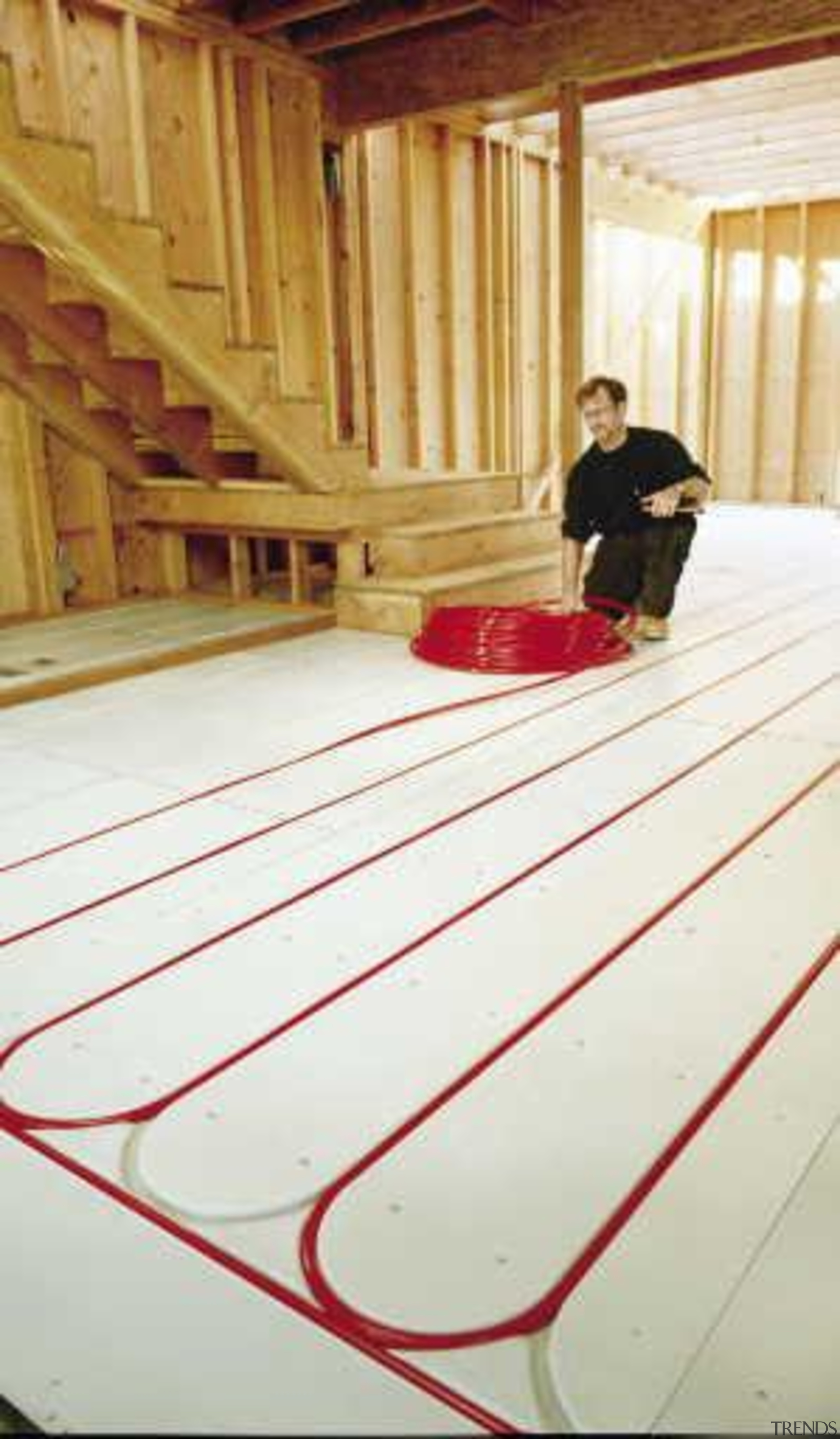 This home looks the part in a winter floor, flooring, furniture, hardwood, line, plywood, room, table, wood, wood flooring, white