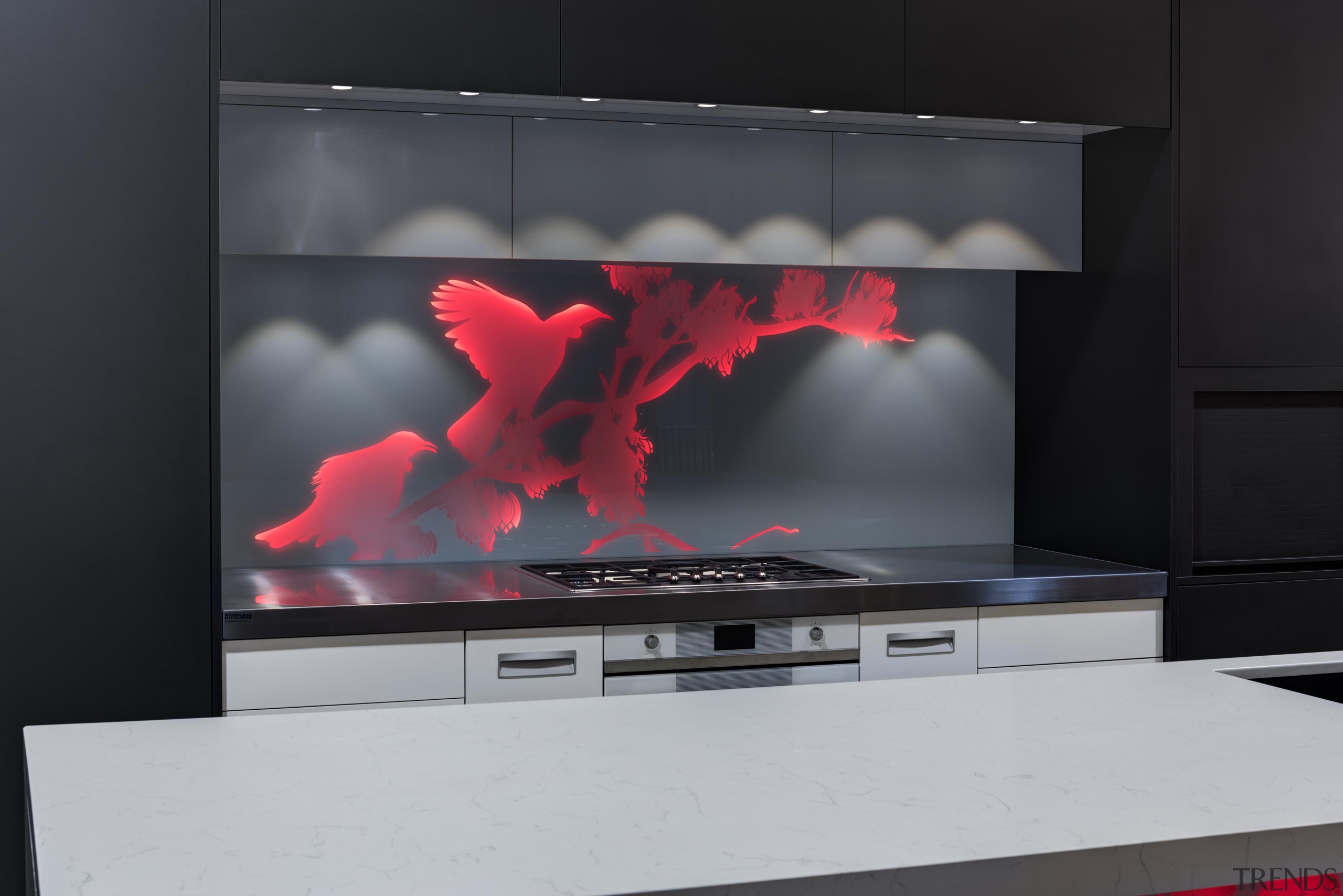 Every kitchen needs a hero and a vibrant display device, flat panel display, interior design, lcd tv, product design, screen, technology, black, gray