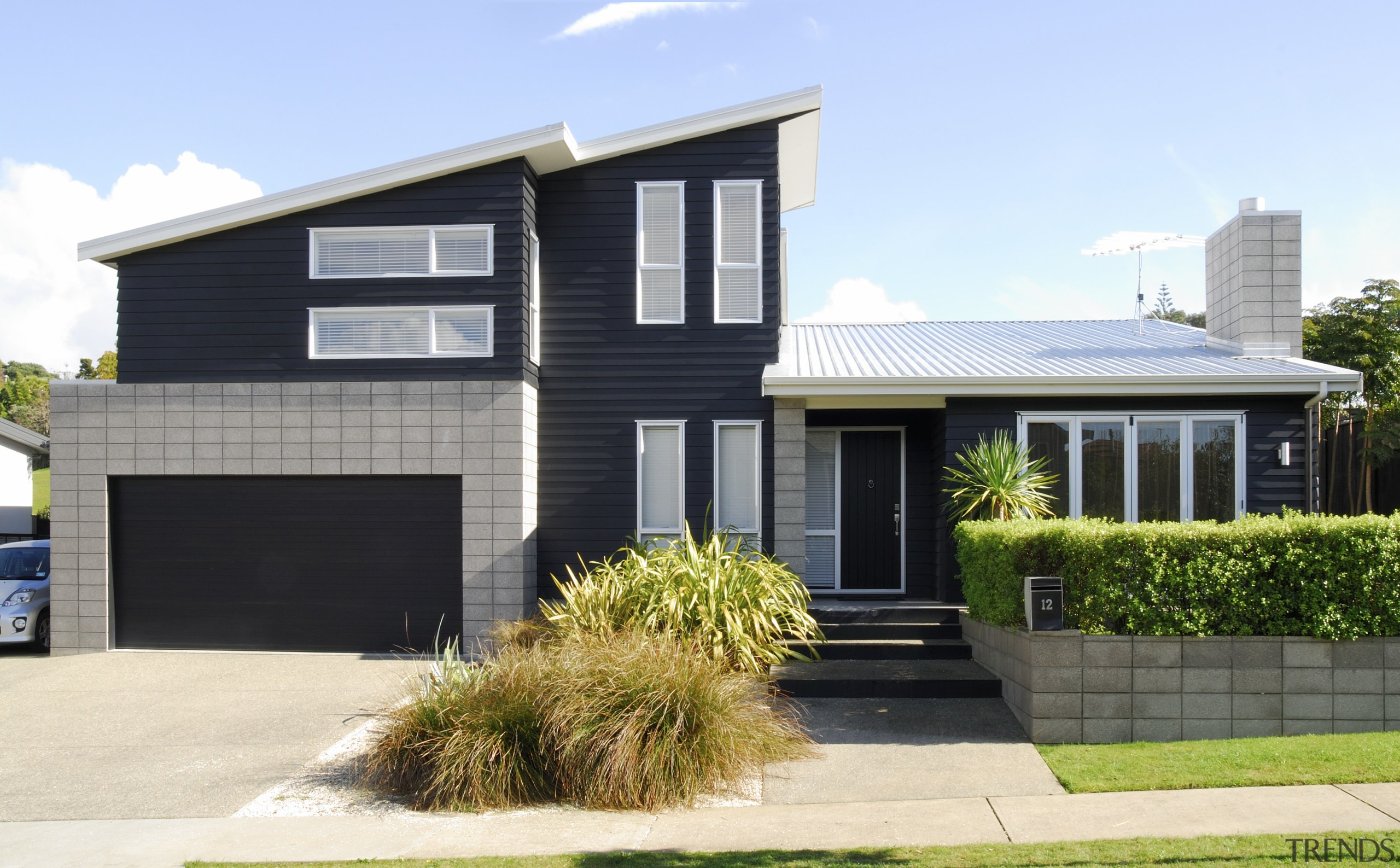 This house features James Hardie Scyon Linea Weatherboard elevation, estate, facade, home, house, property, real estate, residential area, siding, window, white