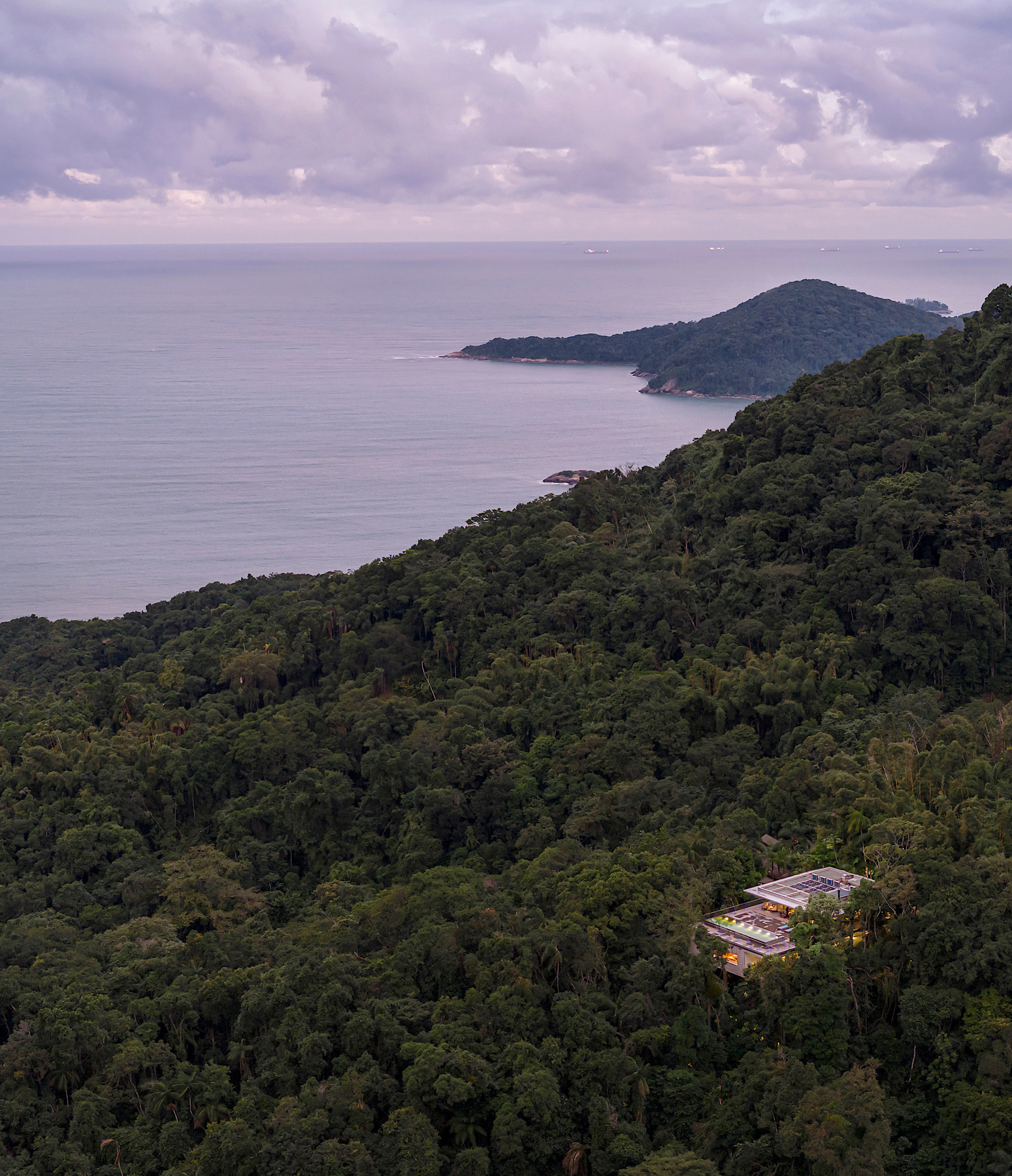 The site, with steep slopes amidst a tropical 