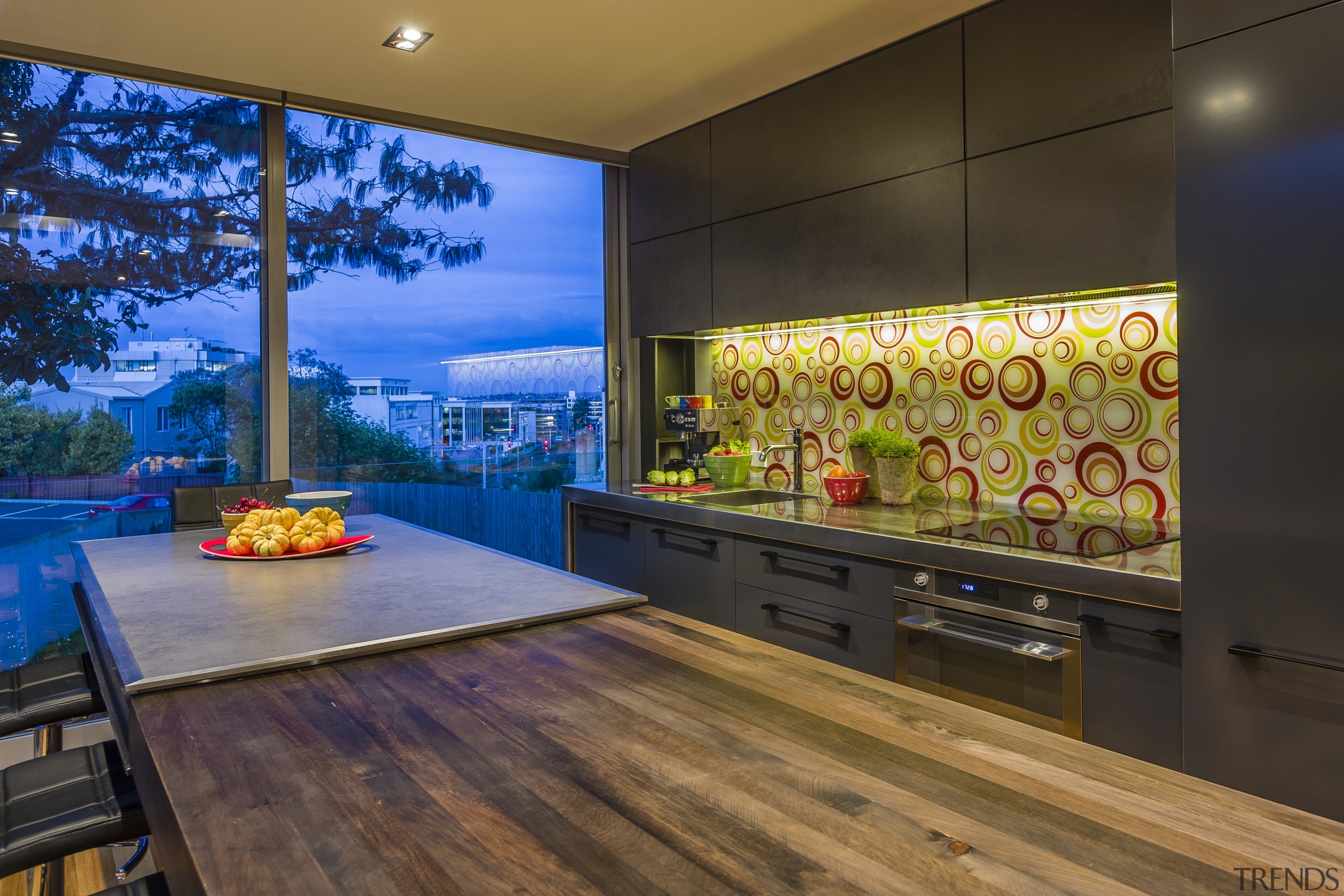 Mal Corboy kitchen with Smeg appliances.  Mal architecture, home, house, interior design, real estate, wall, window, brown