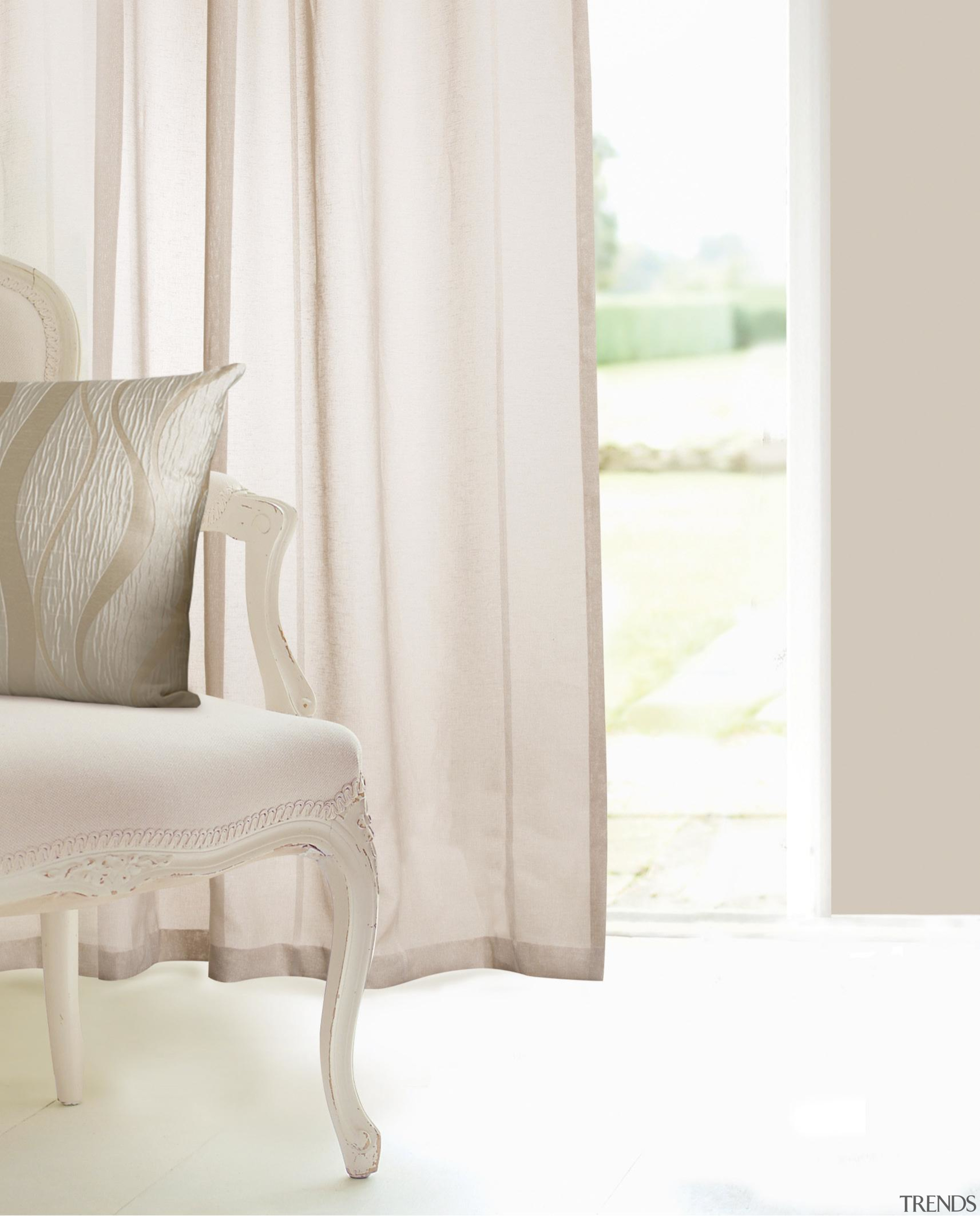 Harmony - chair | curtain | cushion | chair, curtain, cushion, floor, furniture, interior design, living room, product, table, textile, window, window covering, window treatment, wood, white