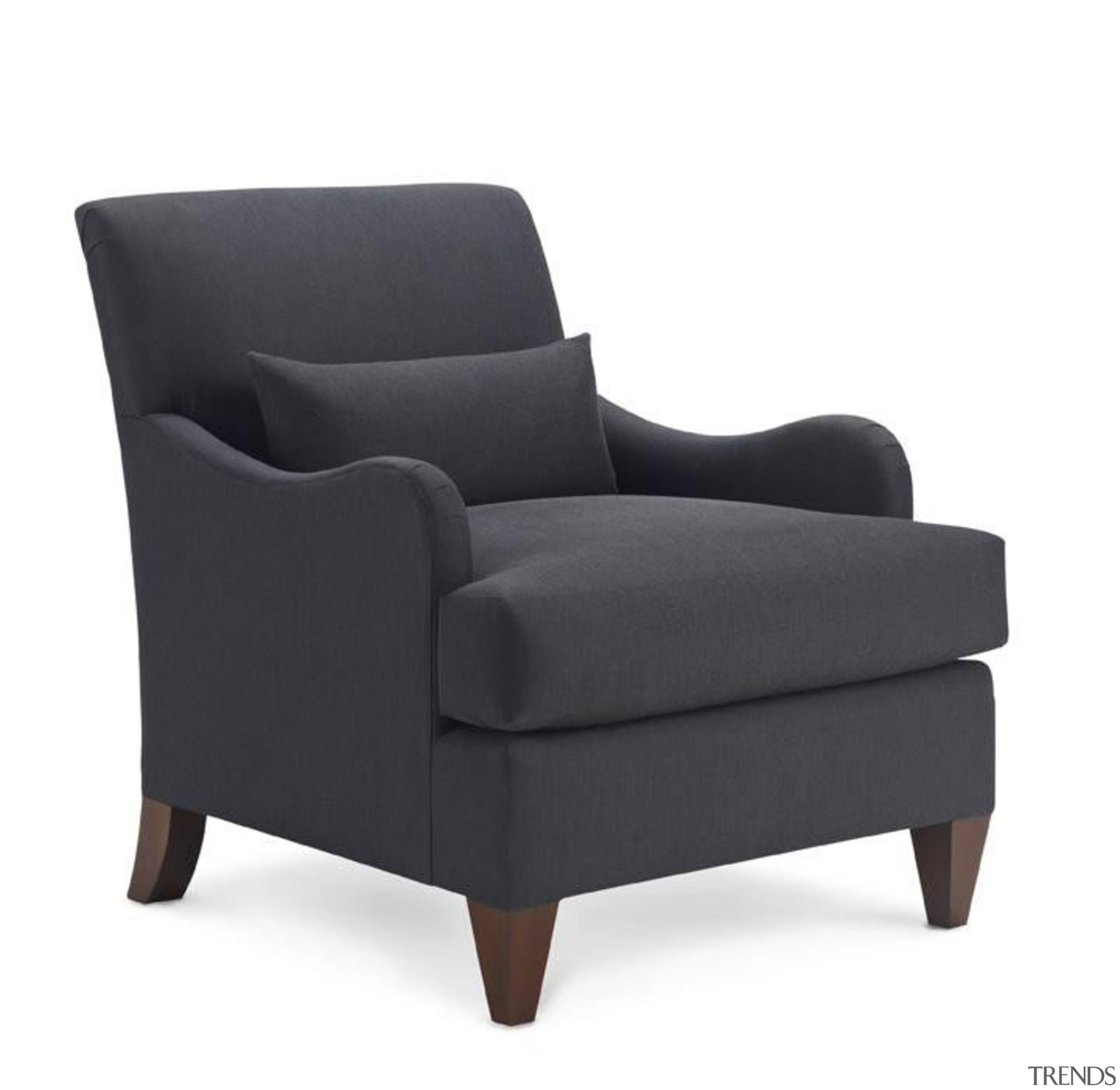 Designed to provide Baker style at unprecedented value, angle, chair, club chair, couch, furniture, product, product design, white, black