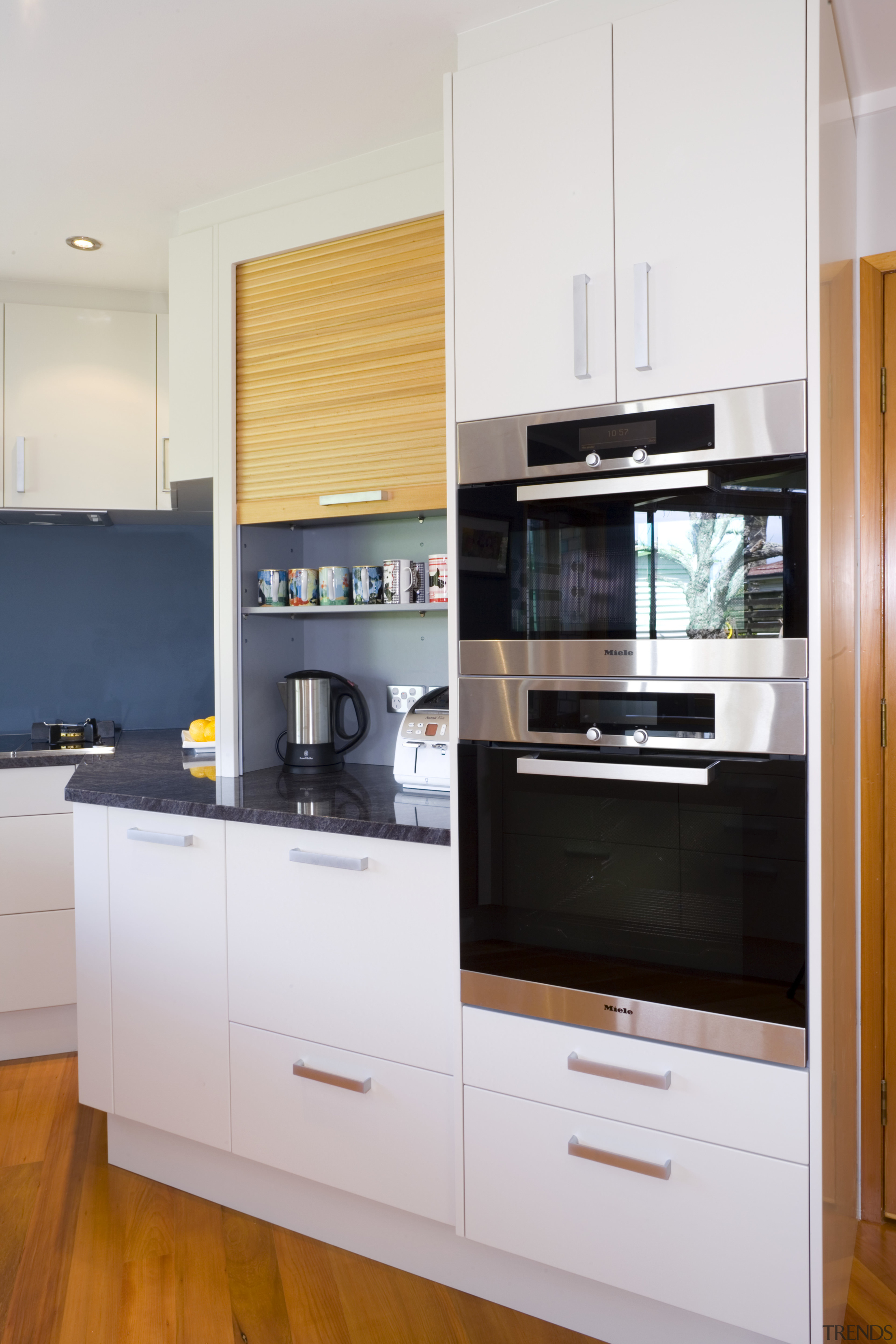 view of kitchen by Mobile Kitchen Design company. cabinetry, countertop, home appliance, interior design, kitchen, room, white