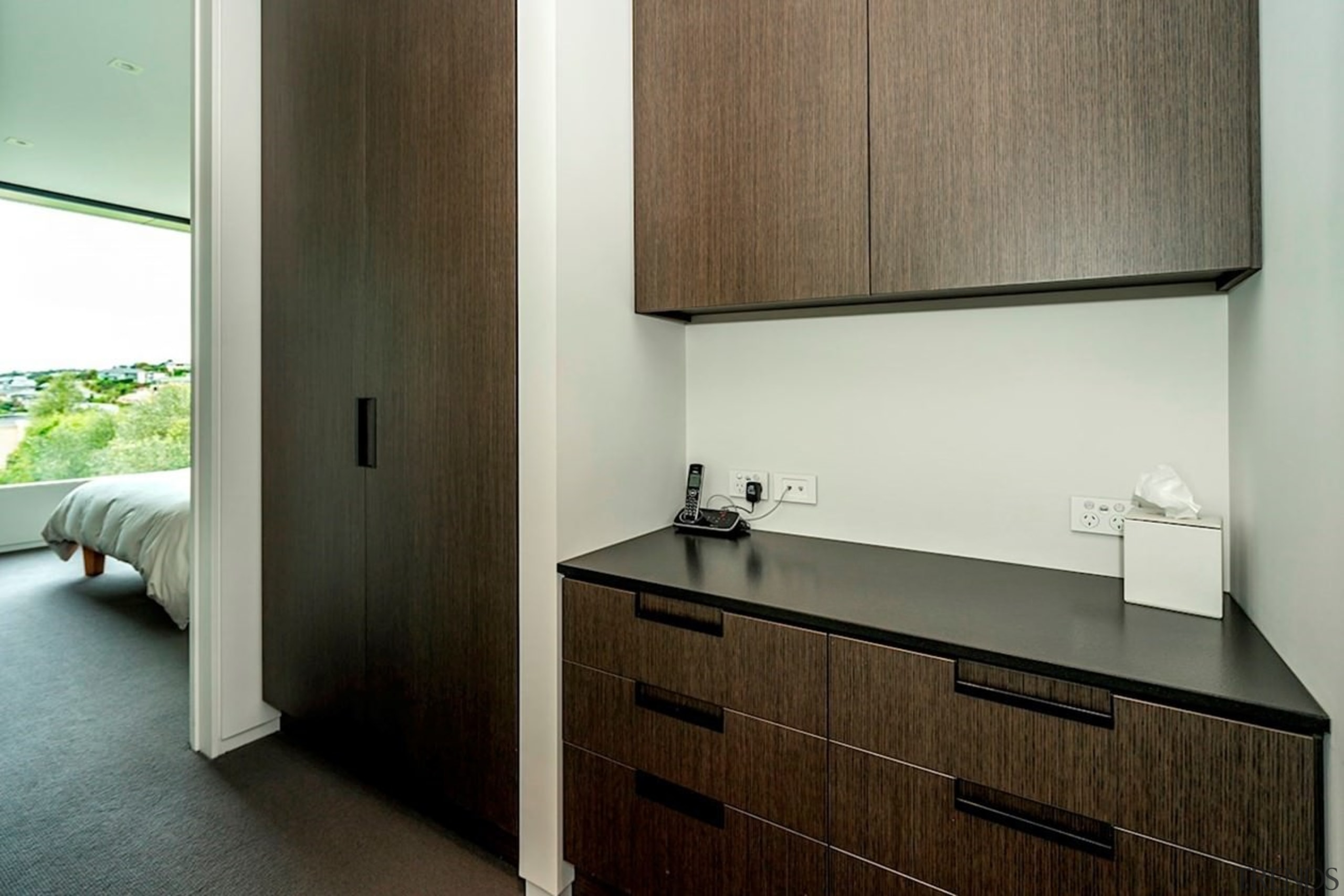 Registered Master Builders – House of the Year architecture, cabinetry, countertop, interior design, kitchen, room, wood, brown, gray