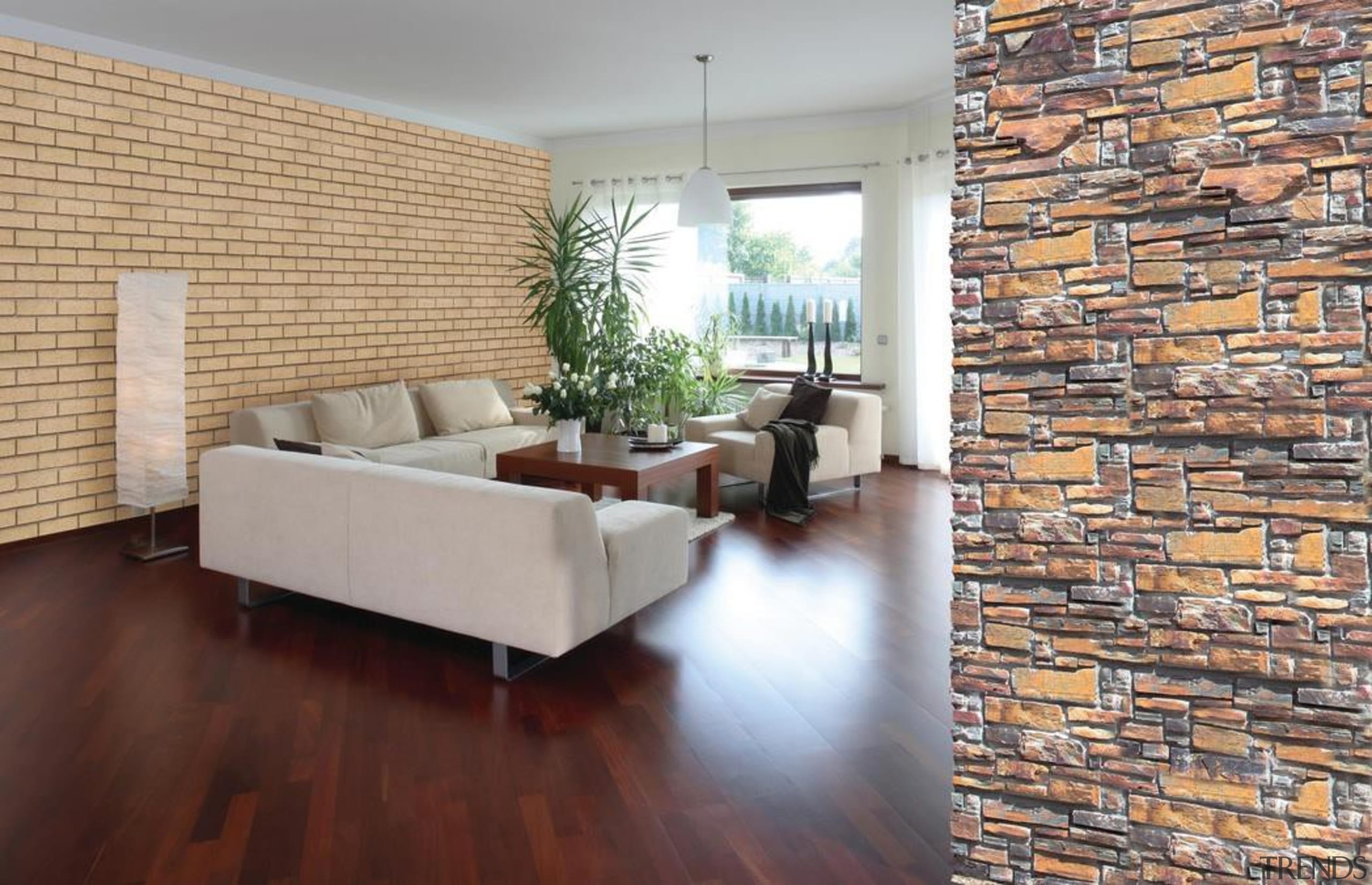 1. Bricks are a natural product and as brick, floor, flooring, hardwood, home, interior design, laminate flooring, living room, loft, property, real estate, tile, wall, wood, wood flooring, gray