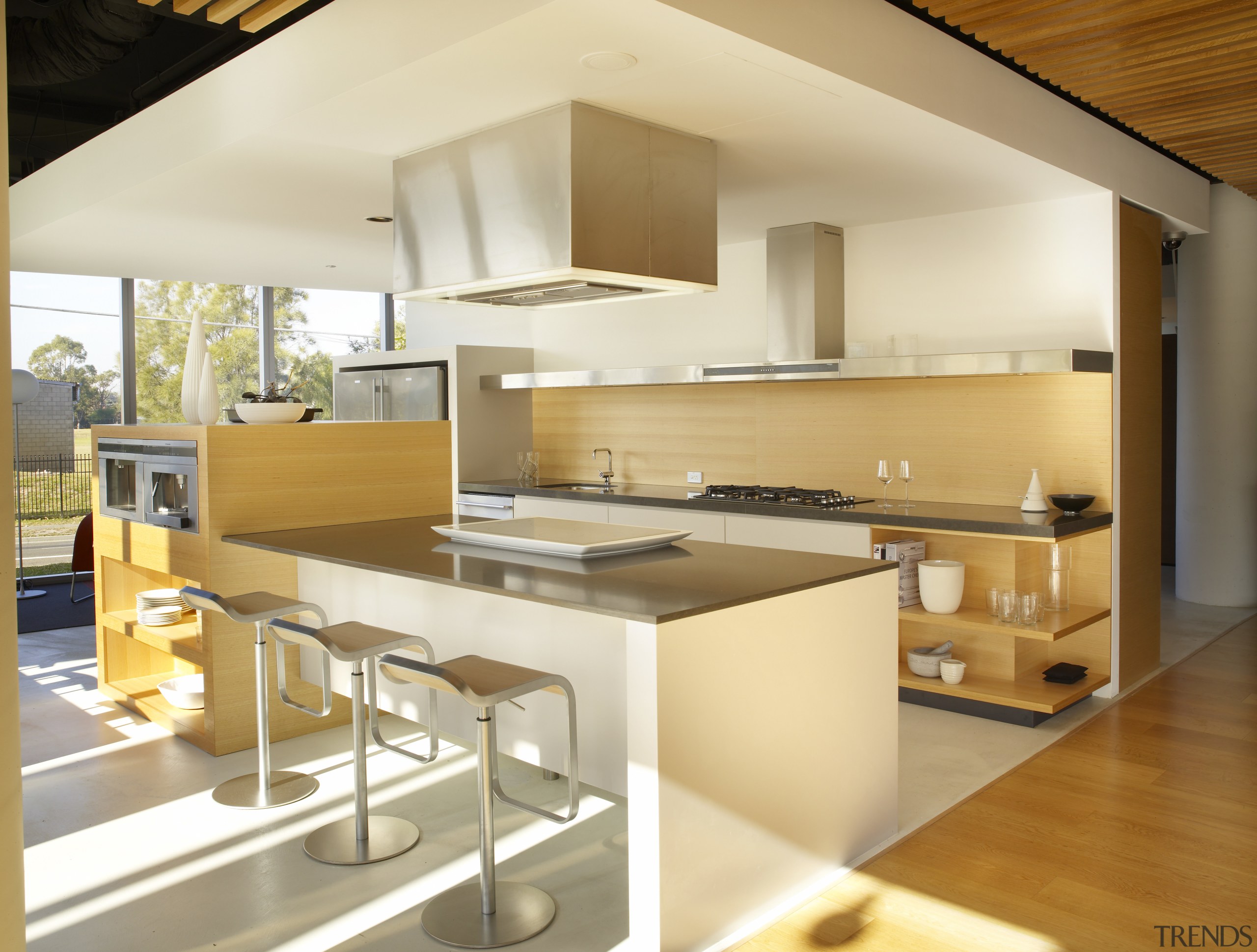 Interir view of the Electrolux Home Products head architecture, countertop, interior design, kitchen, yellow, orange