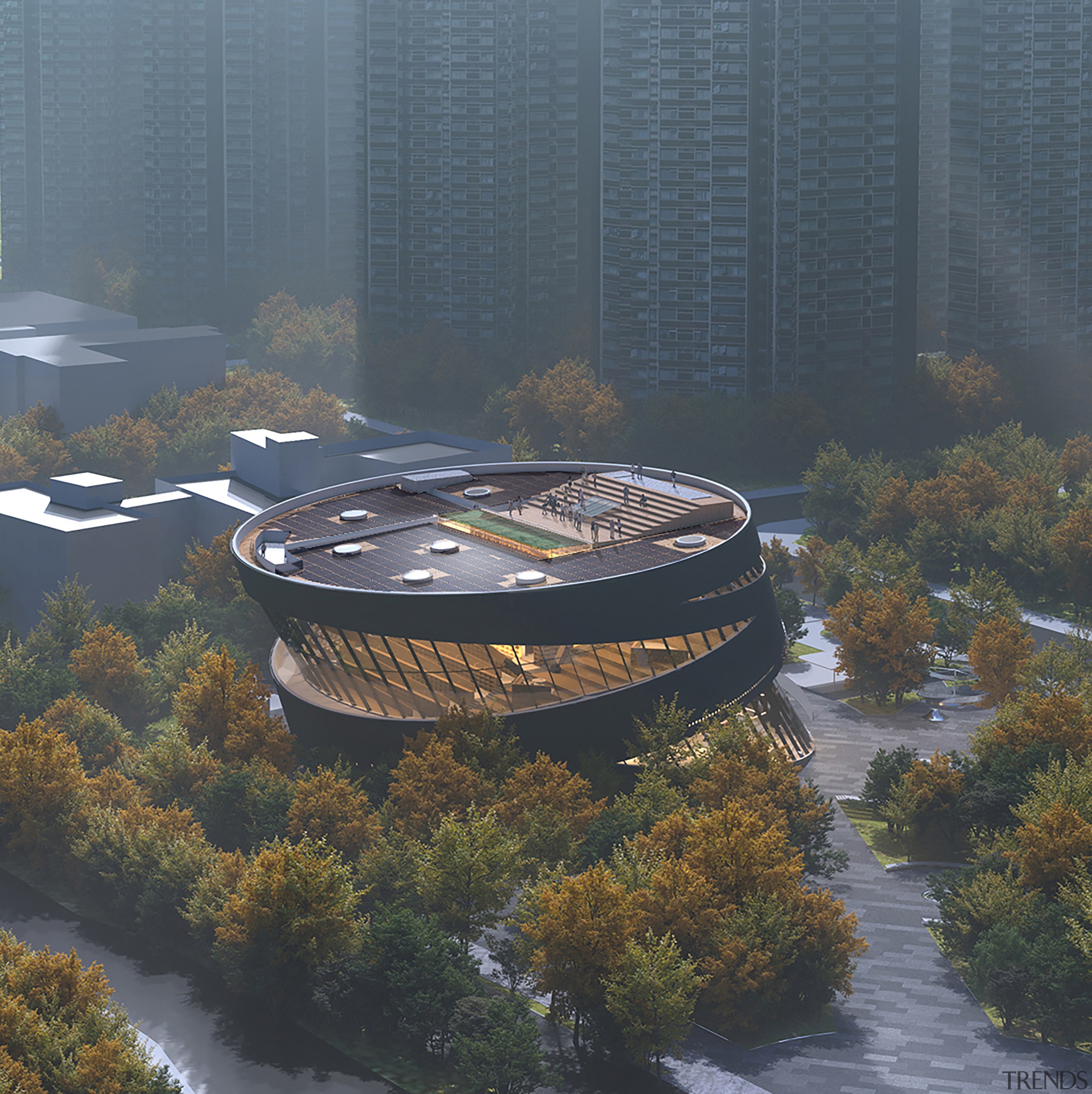 A bird's eye view of the library's proposed 