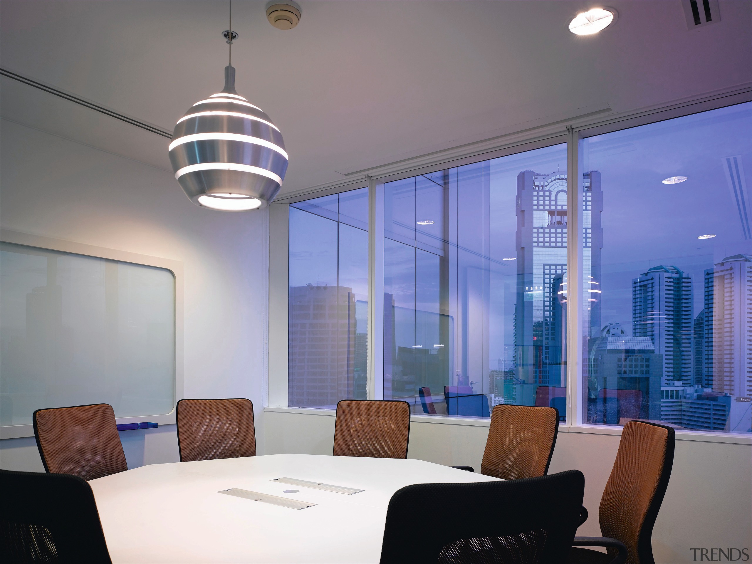 An interior view of the new HP office ceiling, daylighting, interior design, light fixture, lighting, real estate, wall, gray