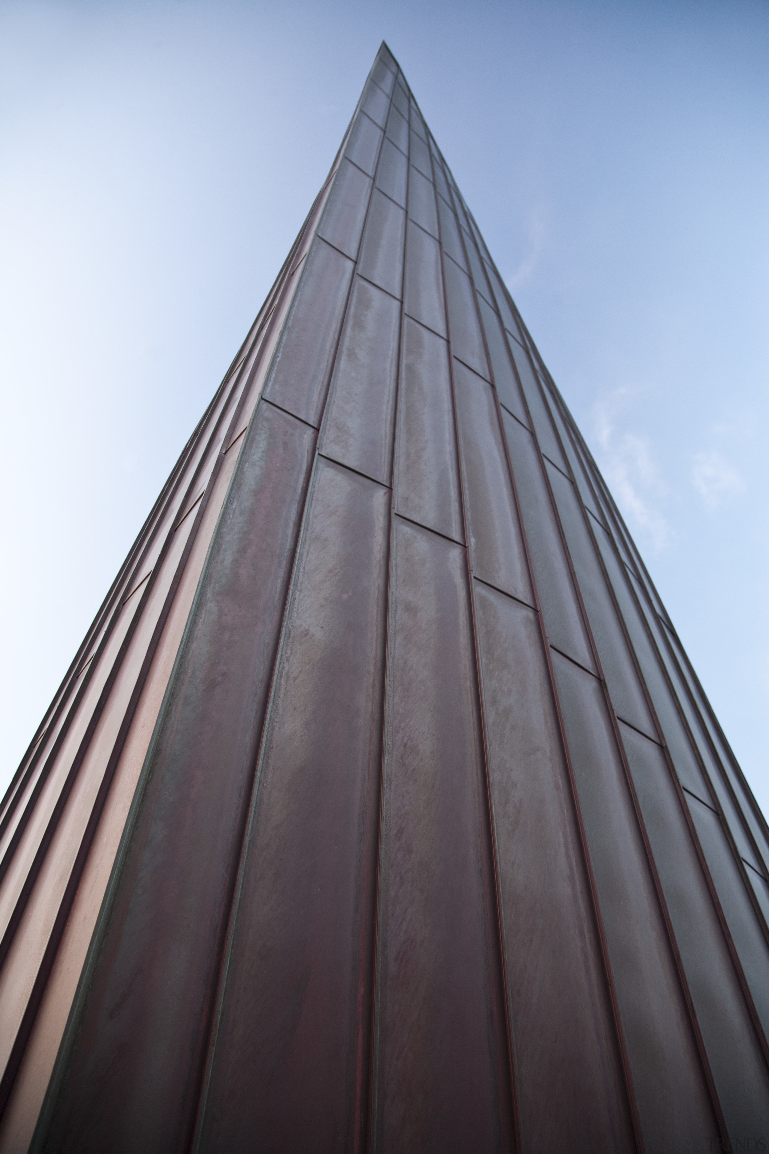 Copper roofing was specified for the yacht club angle, architecture, building, cloud, corporate headquarters, daylighting, daytime, facade, landmark, line, metropolitan area, roof, sky, skyscraper, structure, symmetry, tower, tower block, gray, black