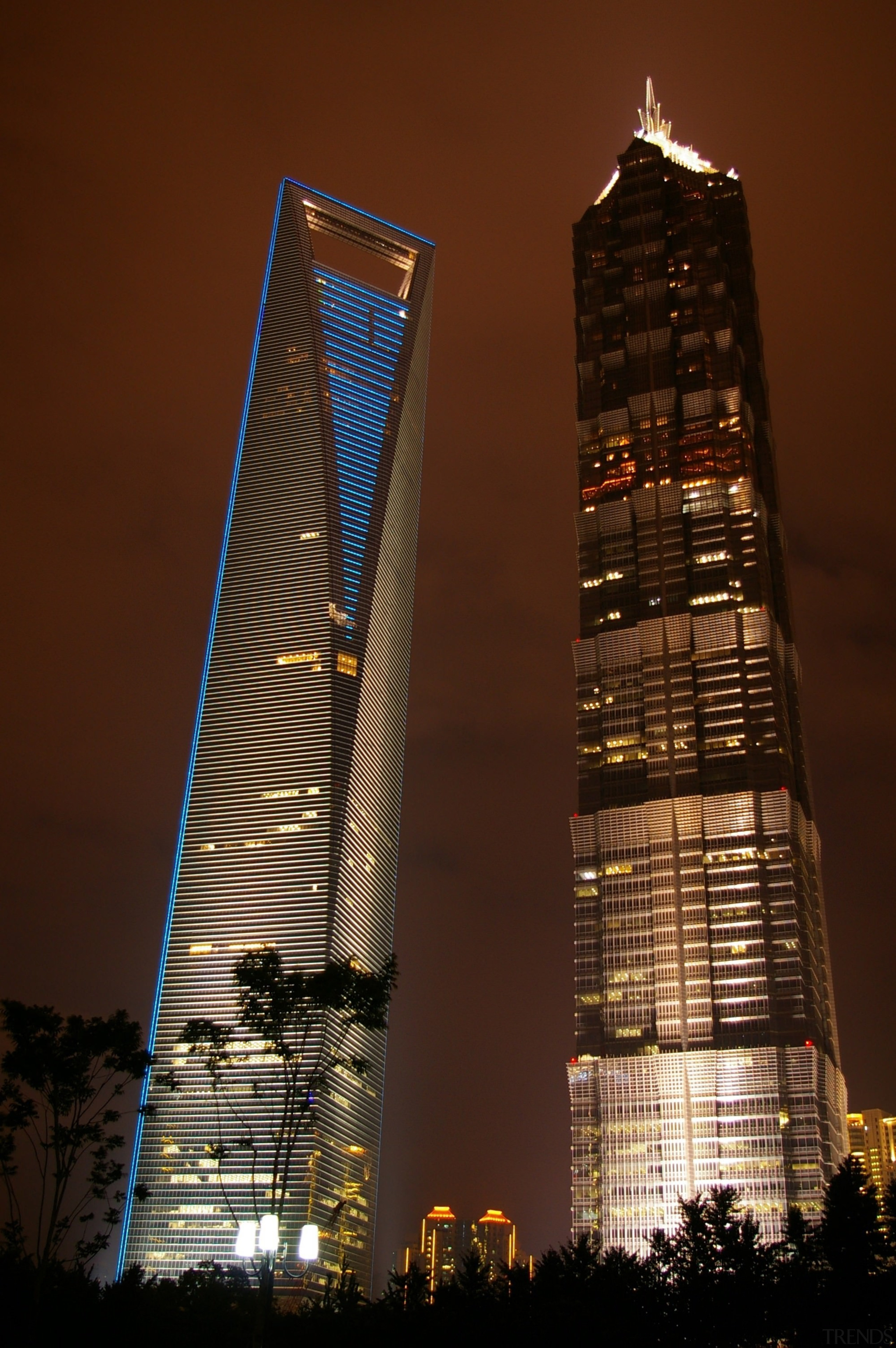 4. Shanghai World Financial Center – 492 m architecture, building, city, cityscape, condominium, daytime, downtown, landmark, lighting, metropolis, metropolitan area, night, reflection, sky, skyline, skyscraper, tower, tower block, urban area, brown