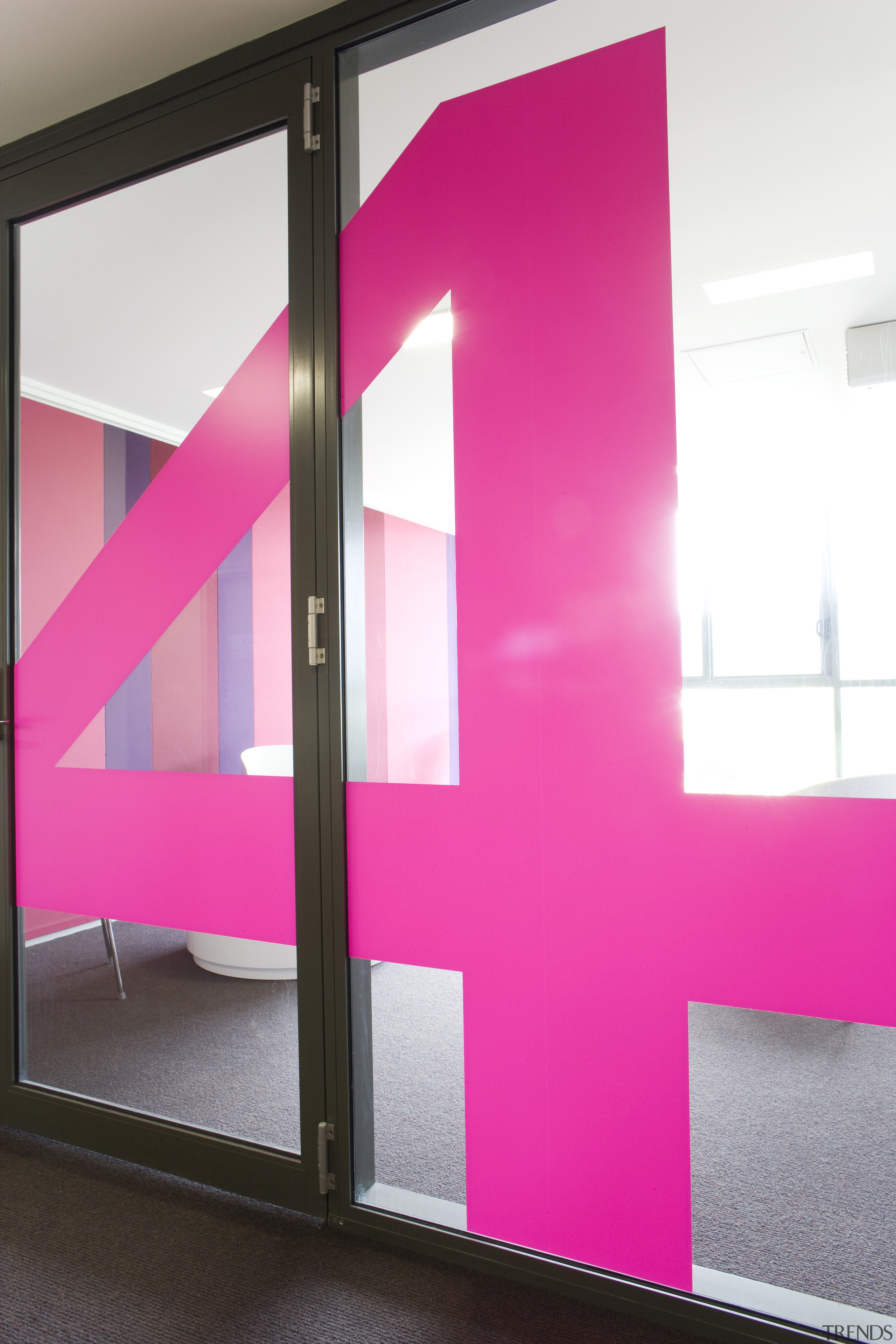 Kinloch Lodge, ANU Exchange, Canberra - Kinloch Lodge, architecture, door, furniture, glass, interior design, pink, sliding door, wall, wardrobe, pink, white