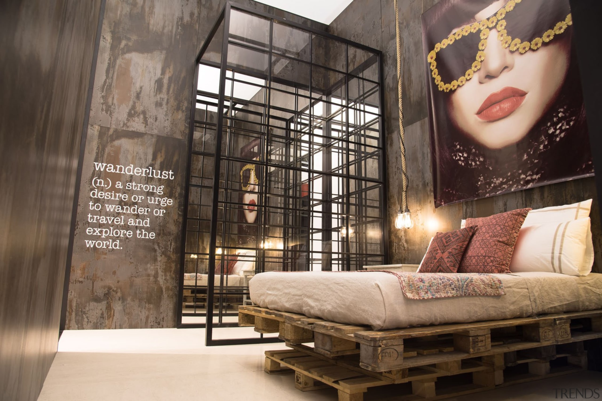 Dekton Trilium Walls Cosentino - Salone Milano 16 furniture, interior design, wall, brown, black