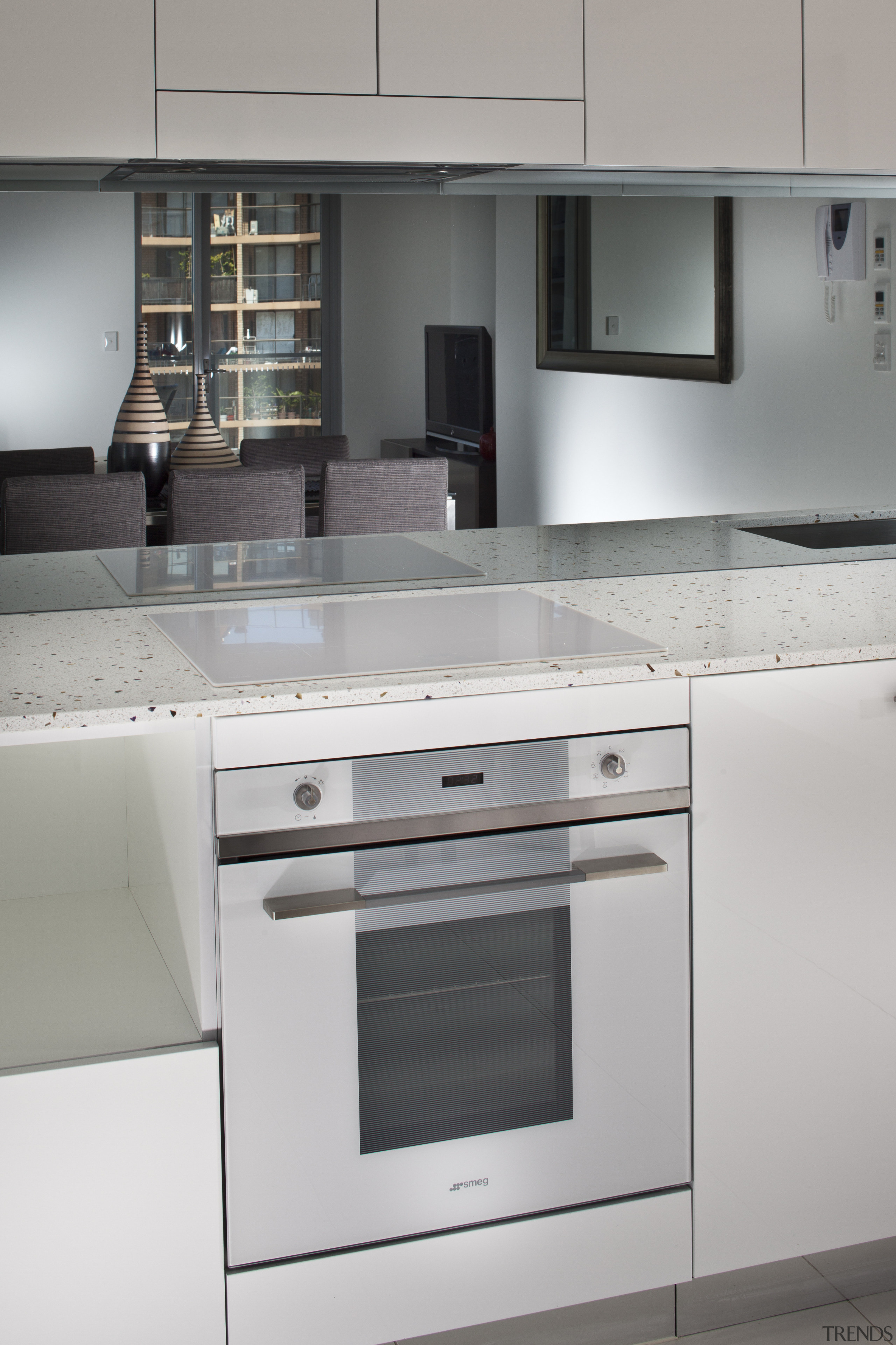 this is a smeg oven - this is cabinetry, countertop, cuisine classique, home appliance, kitchen, kitchen appliance, kitchen stove, major appliance, product design, gray