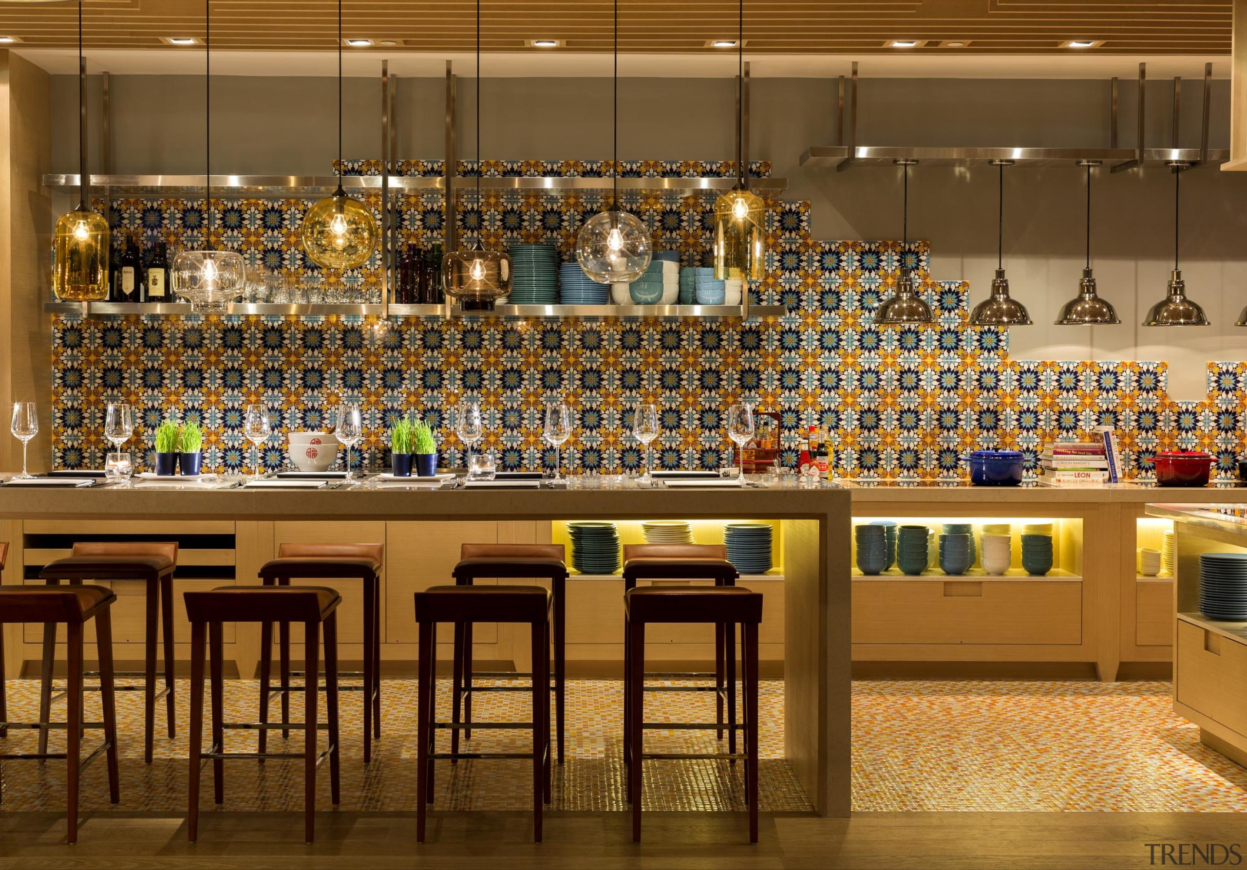 Cafe Post at Hotel Indigo Hong Kong Island, interior design, bar area, Cafe Post, Hotel Indigo, Aedas Interiors