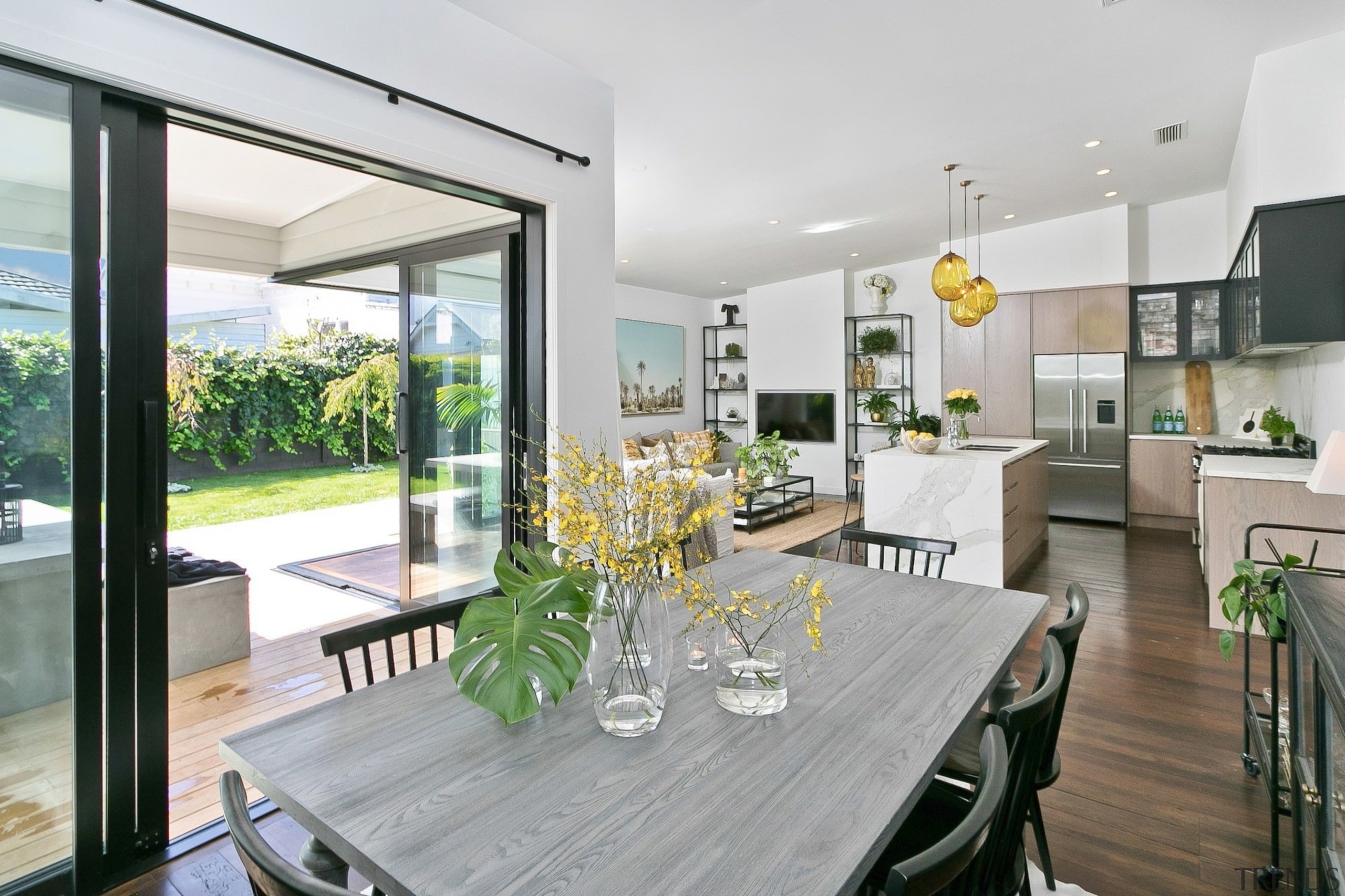 Allan McIntosh of Buildology for 17 O’Neill – apartment, architecture, dining room, house, interior design, living room, penthouse apartment, property, real estate, window, white, gray