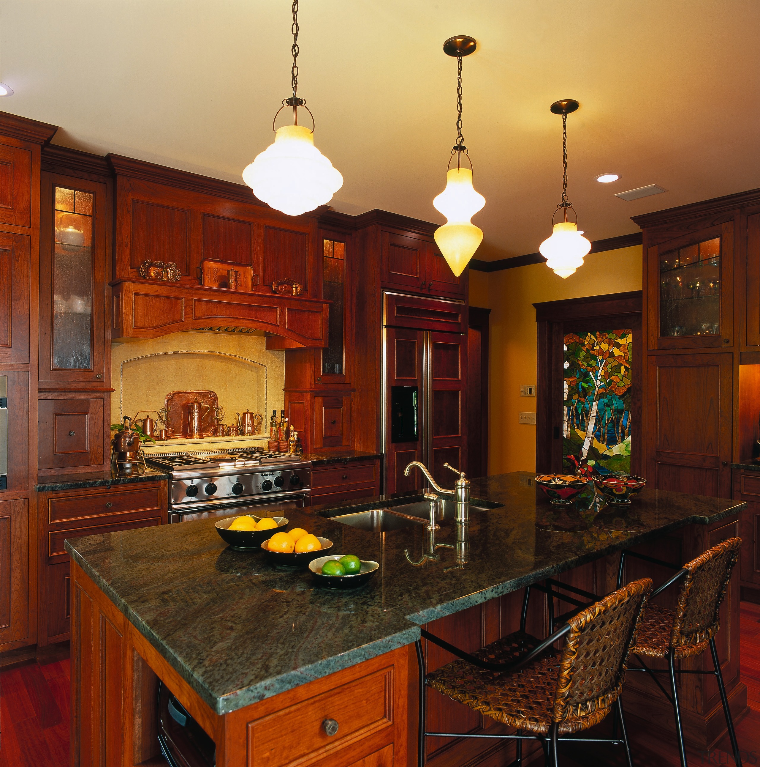 Inner view of the kitchen area of this cabinetry, countertop, dining room, home, interior design, kitchen, room, red
